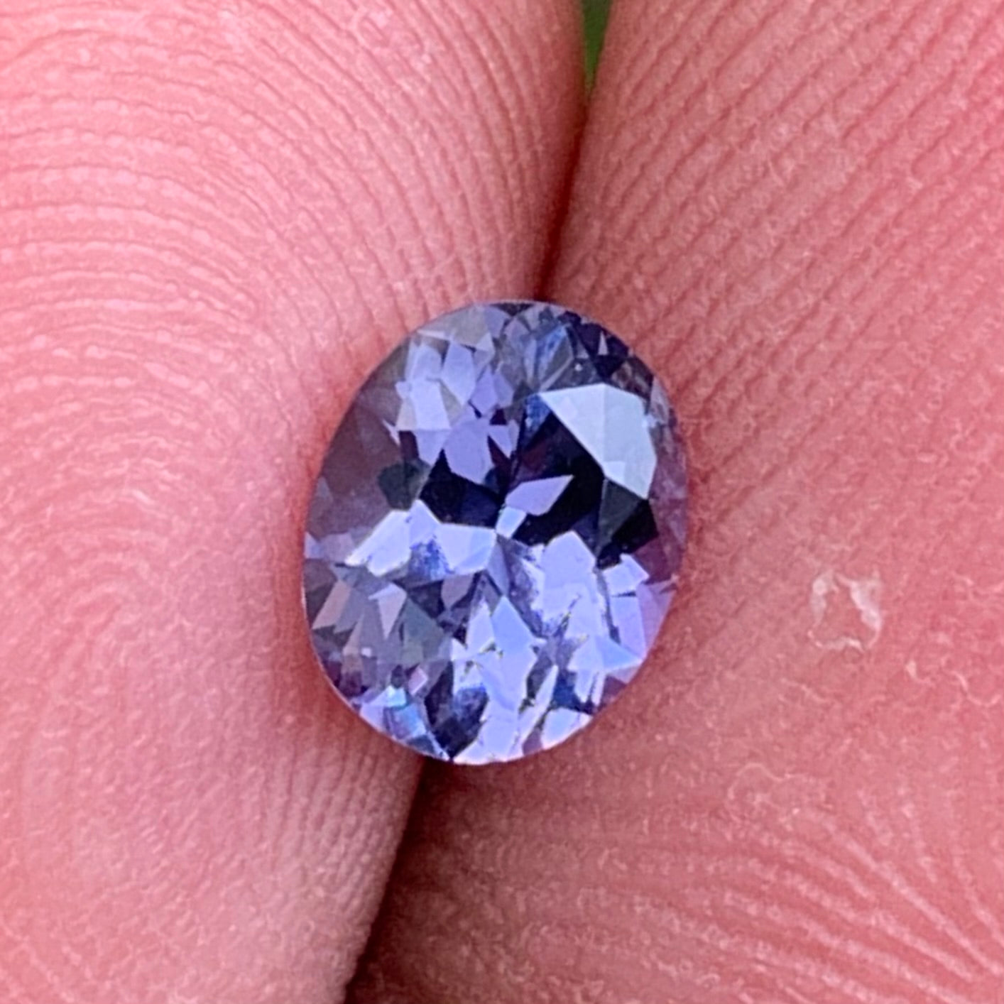 Bluish Purple Spinel Oval 0.94 Ct Natural Unheated Loose Gemstone for Jewelry Making