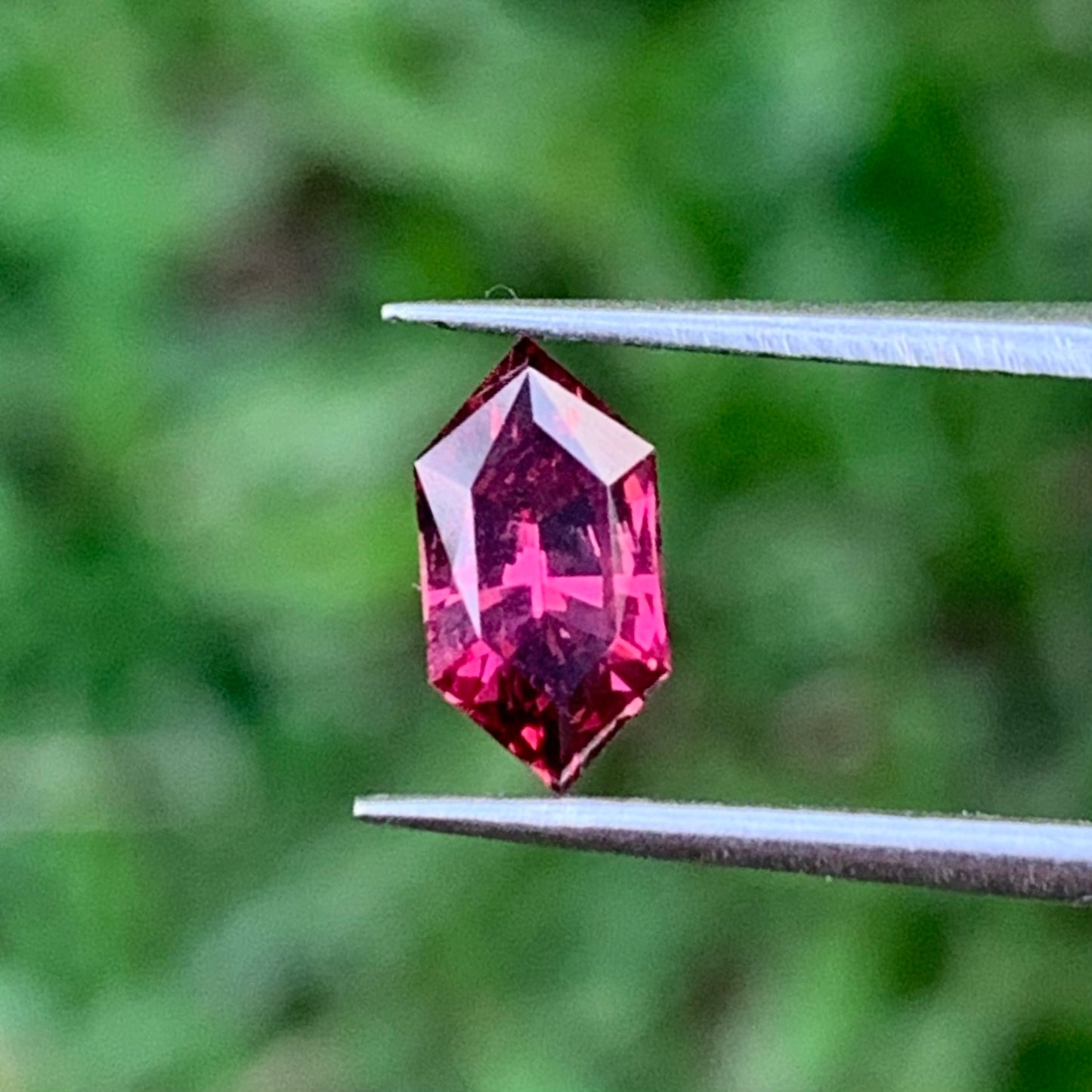 Pinkish Red Garnet Elongated Hexagon 0.66 Ct Natural Loose Gemstone For Jewelry Making 💎✨