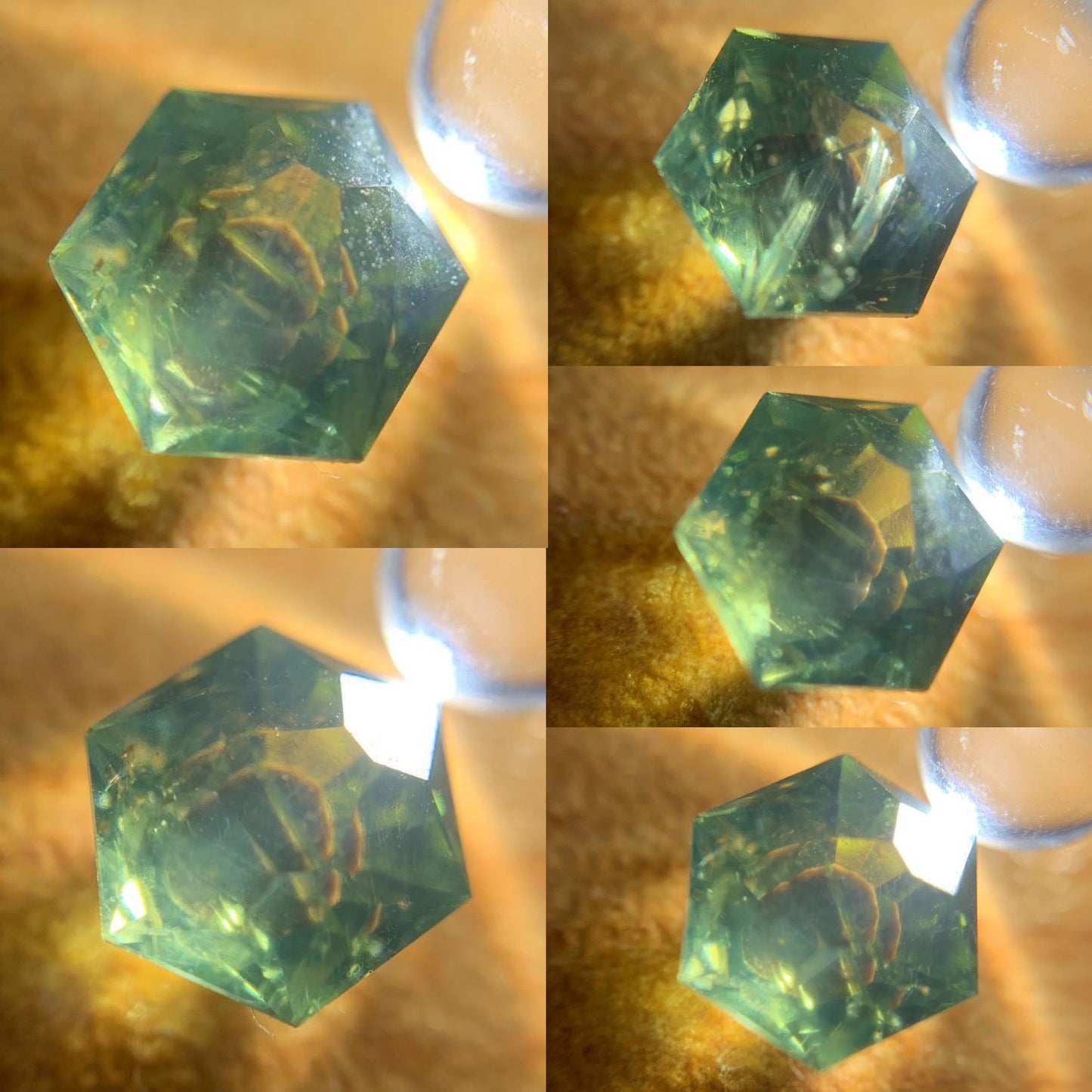 Mint Green Zircon Portrait Cut Hexagon 1.4 Ct Natural Loose Gemstone