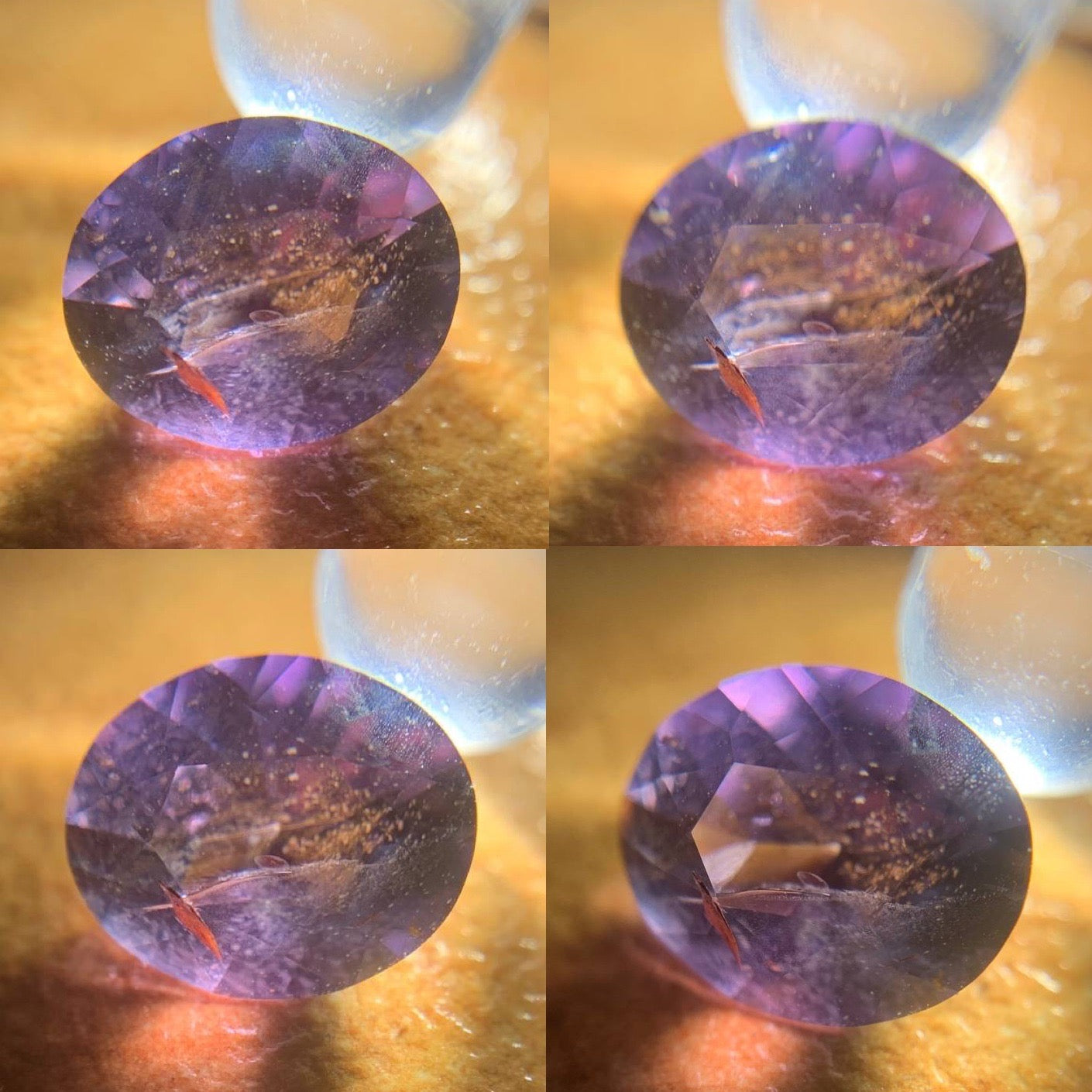 Bi Color Sapphire Purple - Brown Oval Cut 0.75 Ct Natural Heated Only Loose Gemstone from Sri Lanka