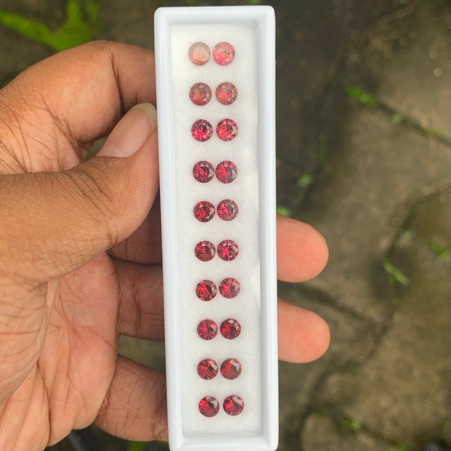 Fantasy / Concave Cut Red Garnet 11.90 Ct / 20 Stones Loose Gemstone Parcel For Jewelry Making 💎✨