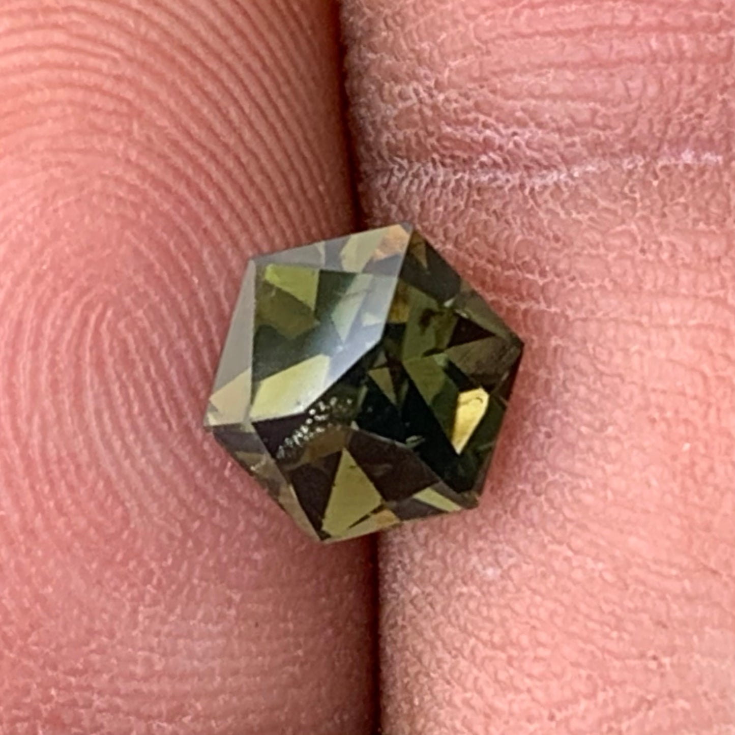 Deep Green Zircon Hexagon 2.15 Ct Unheated Natural Loose Gemstone