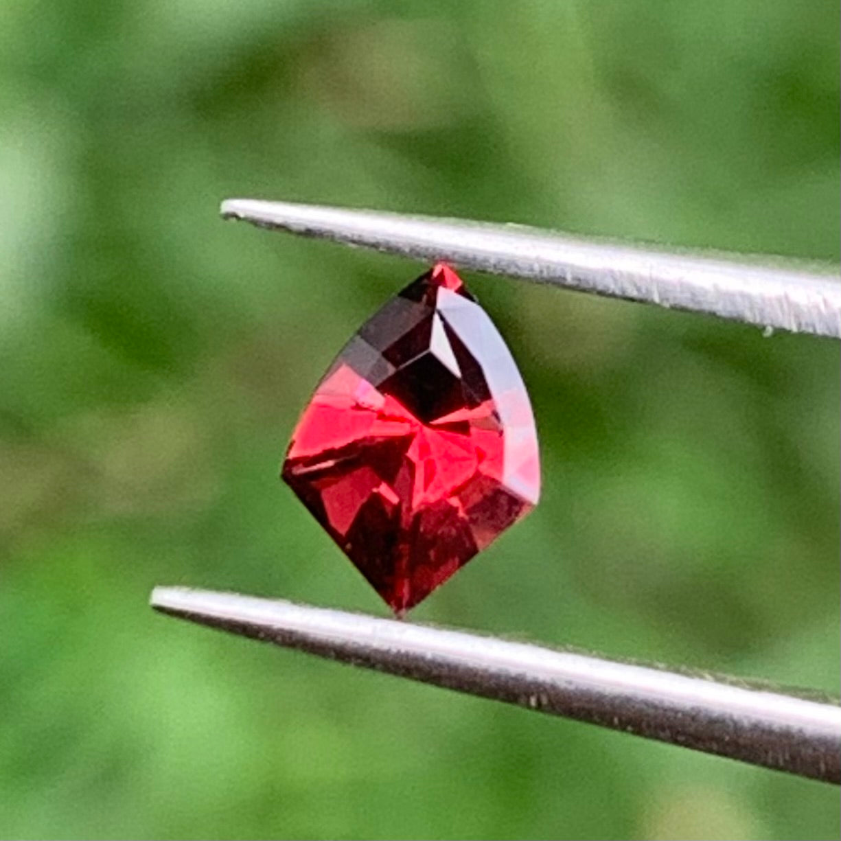 Red Garnet Shield 0.35 Ct Natural Loose Gemstone For Jewelry Making 💎✨