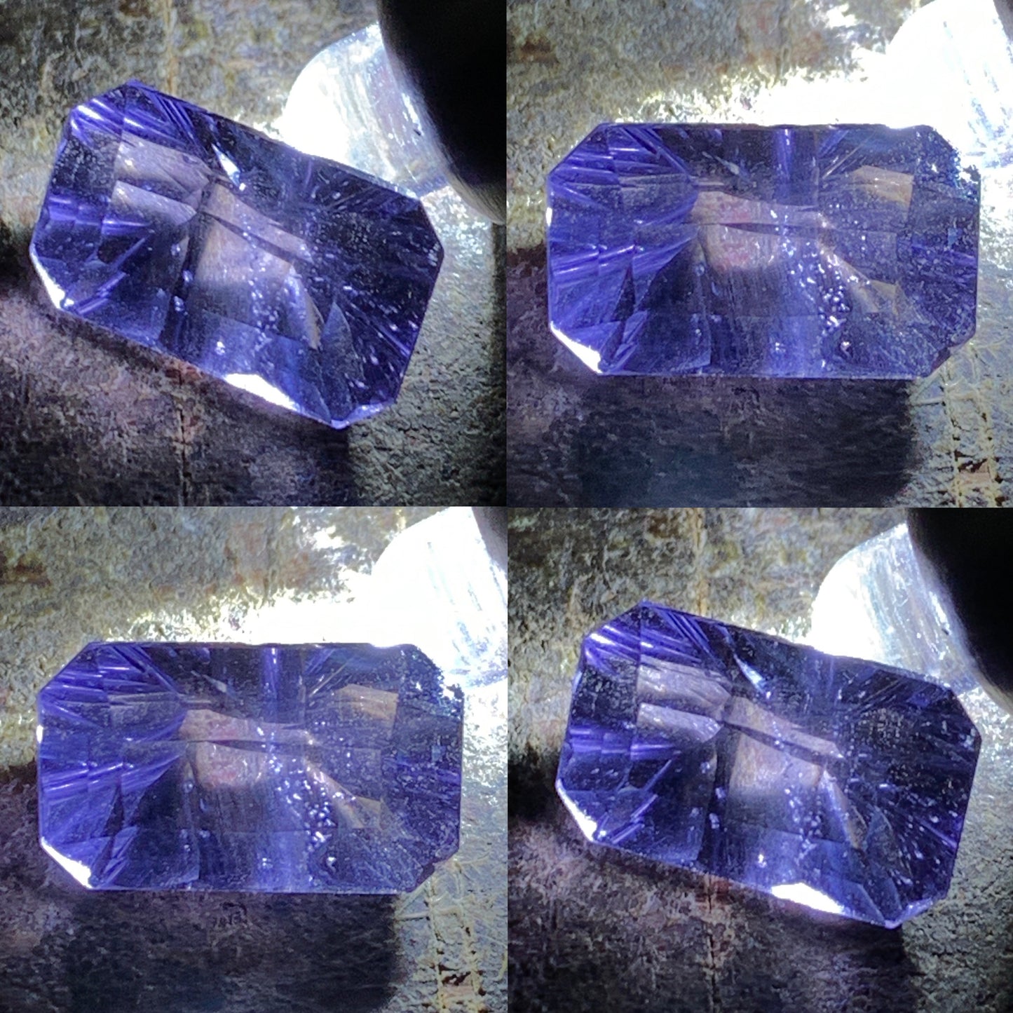 Purple Spinel Concave Fantasy Cut 3.18 Ct Emerald Cut Octagon Natural Loose Gemstone