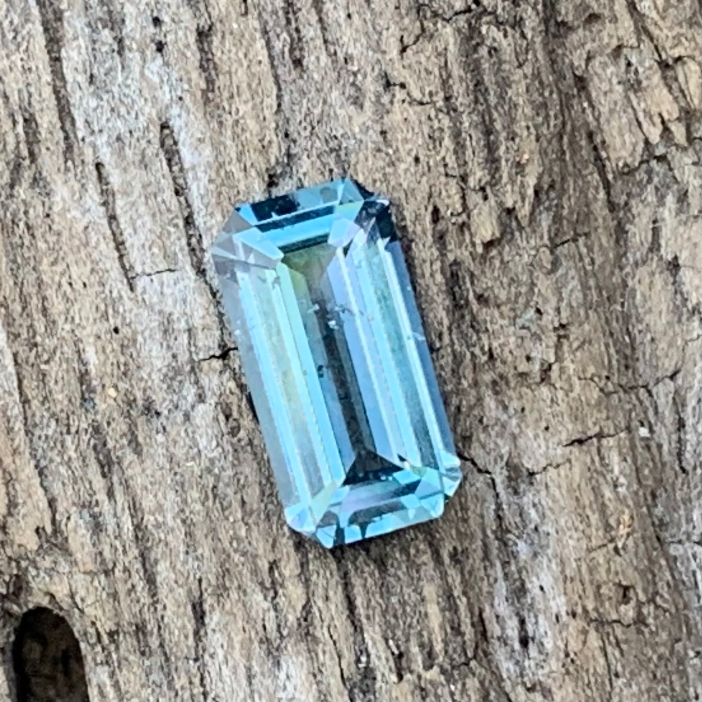 Teal Blue Spinel Emerald Cut Octagon 8.4 mm / 0.97 Ct Natural Loose Gemstone For Jewelry Making