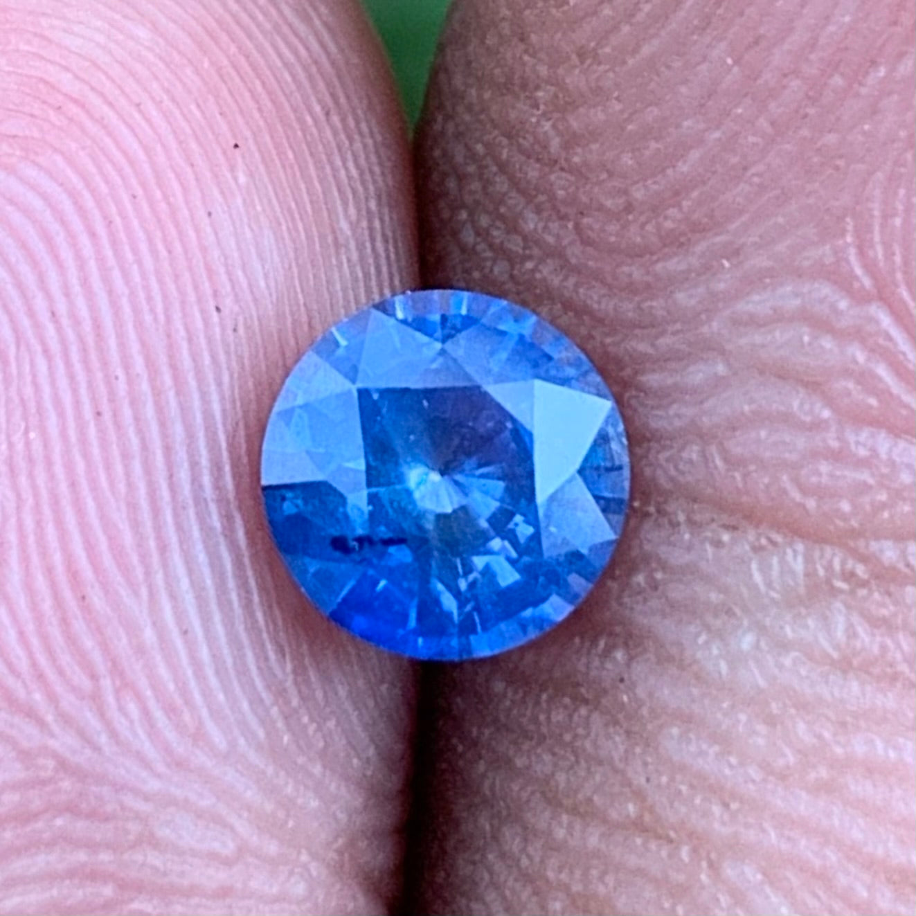 Blue Sapphire Round Cut 0.8 Ct Natural Loose Gemstone For Jewelry Making 💎✨