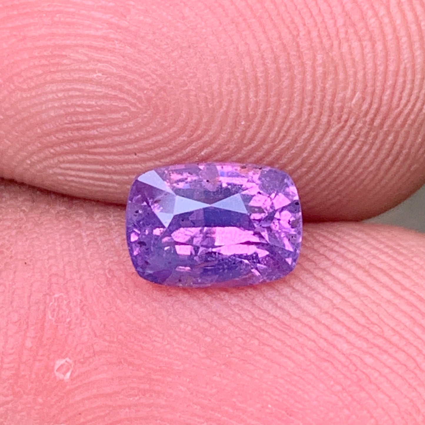 Purplish Pink Sapphire Rectangular Cushion 1.56 Ct Natural Loose Gemstone For Jewelry Making 💎✨
