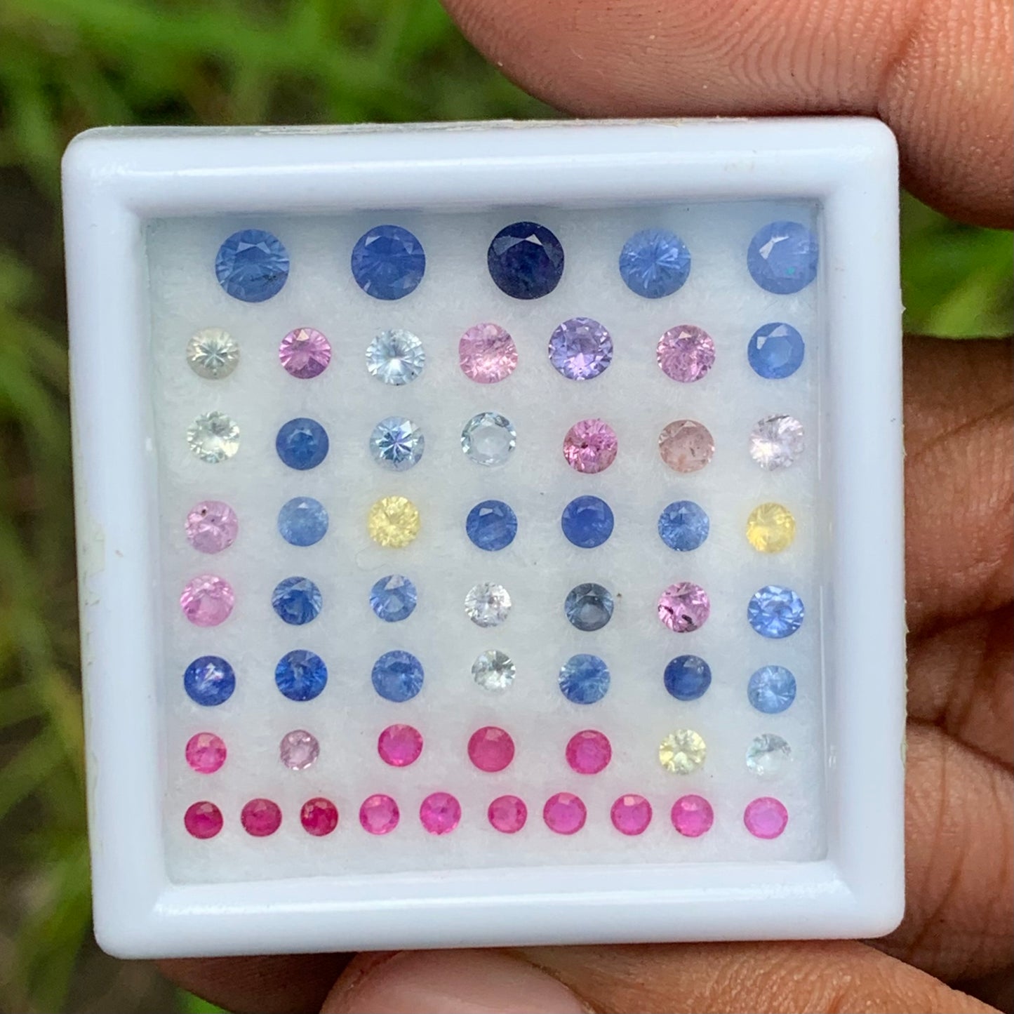 Unheated Sapphire 1.8 mm - 3.6 mm Rounds 4.62 Ct Multicolor Loose Gemstone Parcel of 56 Stones