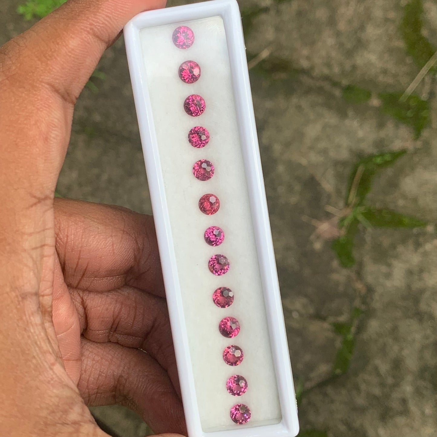 Football Cut Pinkish Red Garnet 7.92 Ct / 13 Stones Loose Gemstone Parcel For Jewelry Making 💎✨