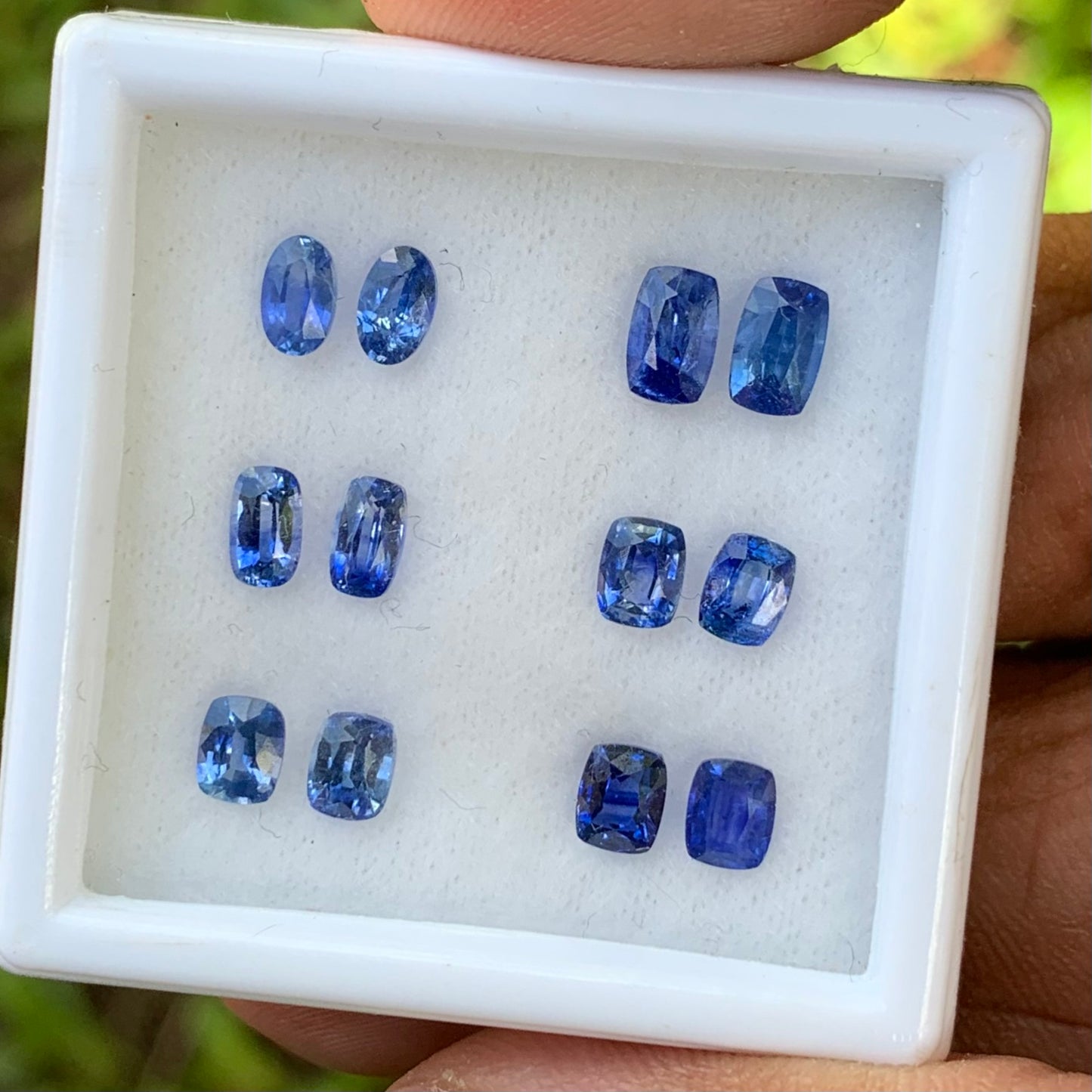 Blue Sapphire Heated Only 6 Pairs 4.6 Ct Natural Loose Gemstones For Earrings