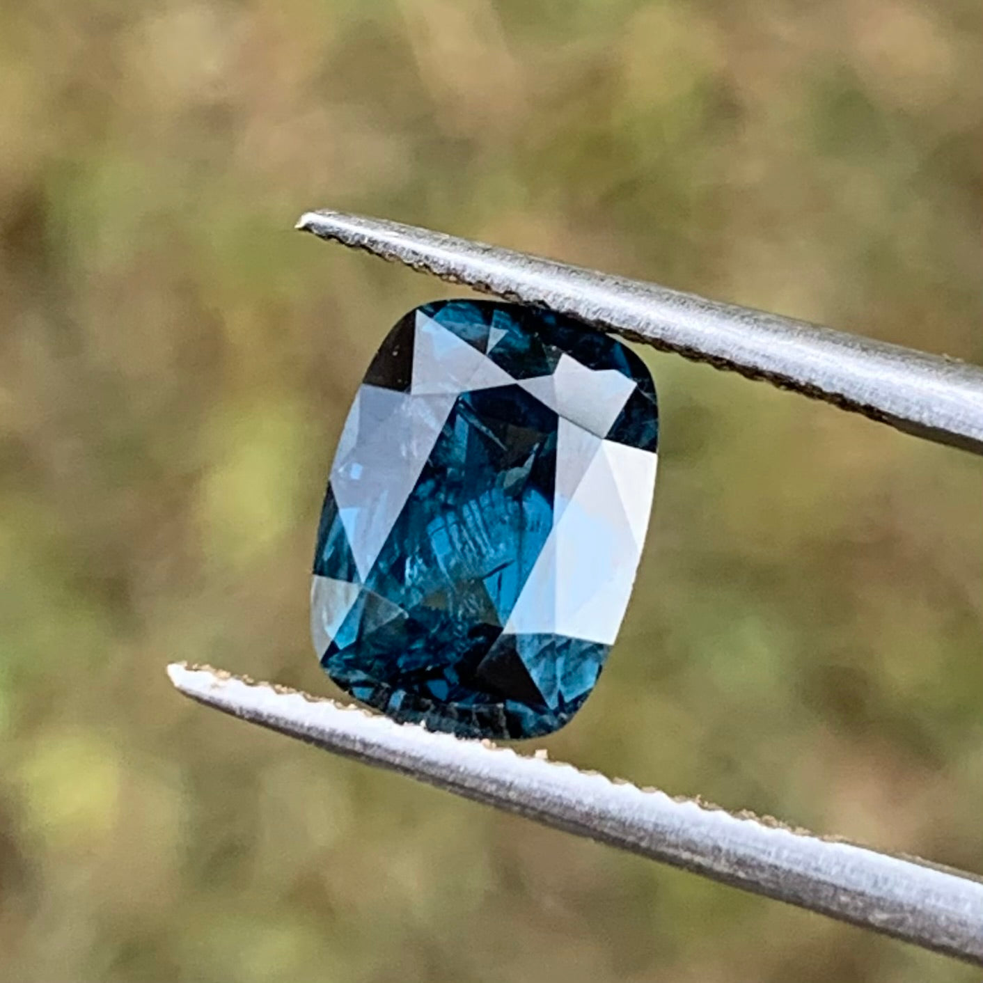 Teal Blue Spinel Rectangular Cushion 1.61 Ct Natural Loose Gemstone For Jewelry Making 💎✨