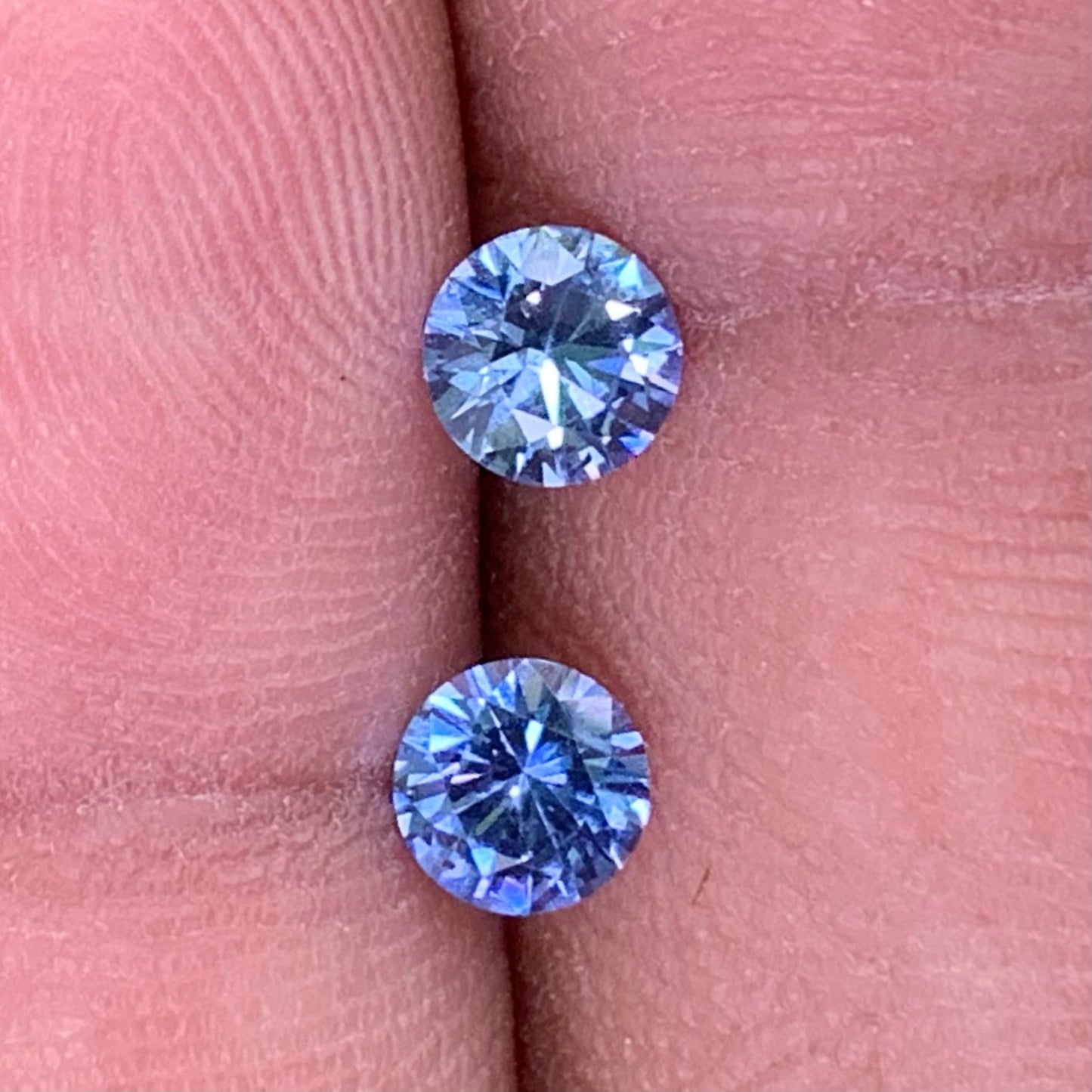 Blue Sapphire Round Pair 4.5 mm / 0.76 Ct Heated Only Natural Loose Gemstones for Earrings