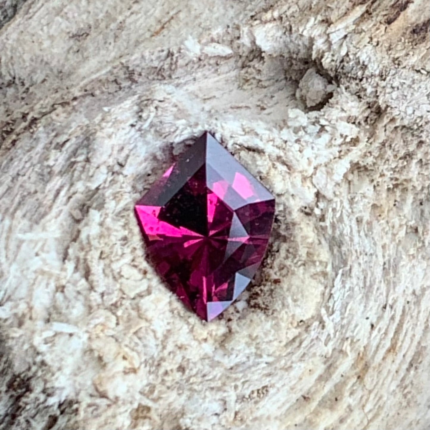 Red Garnet Shield 0.55 Ct Natural Loose Gemstone For Jewelry Making 💎✨