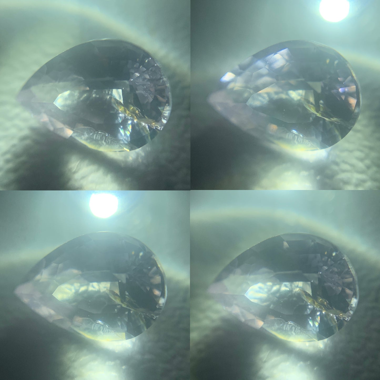 Silvery Gray Spinel Pear Cut 1.35 Ct Natural Unheated Loose Gemstone from Sri Lanka