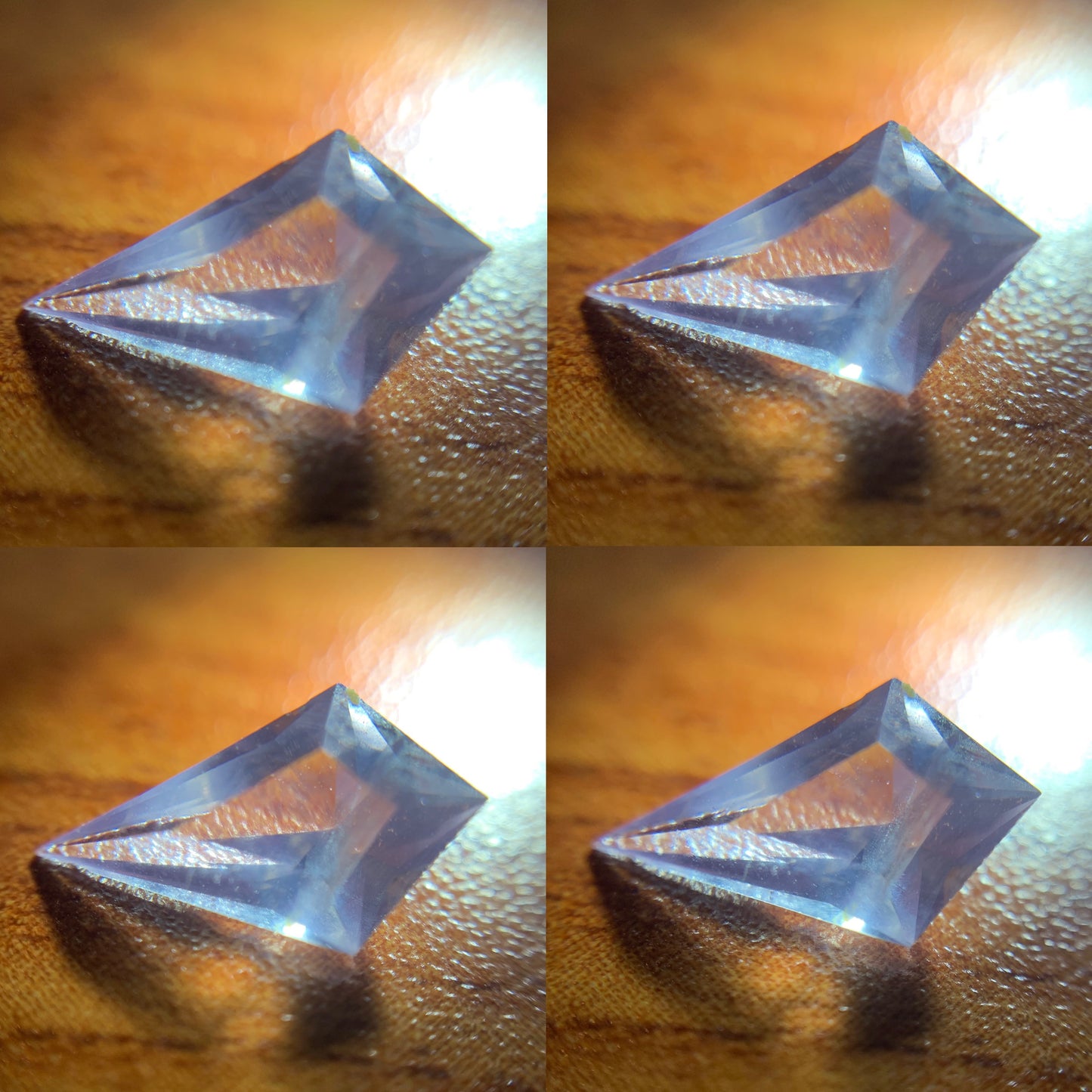 Hazy Unheated White Sapphire Kite 0.90 Ct Natural Loose Gemstone from Sri Lanka