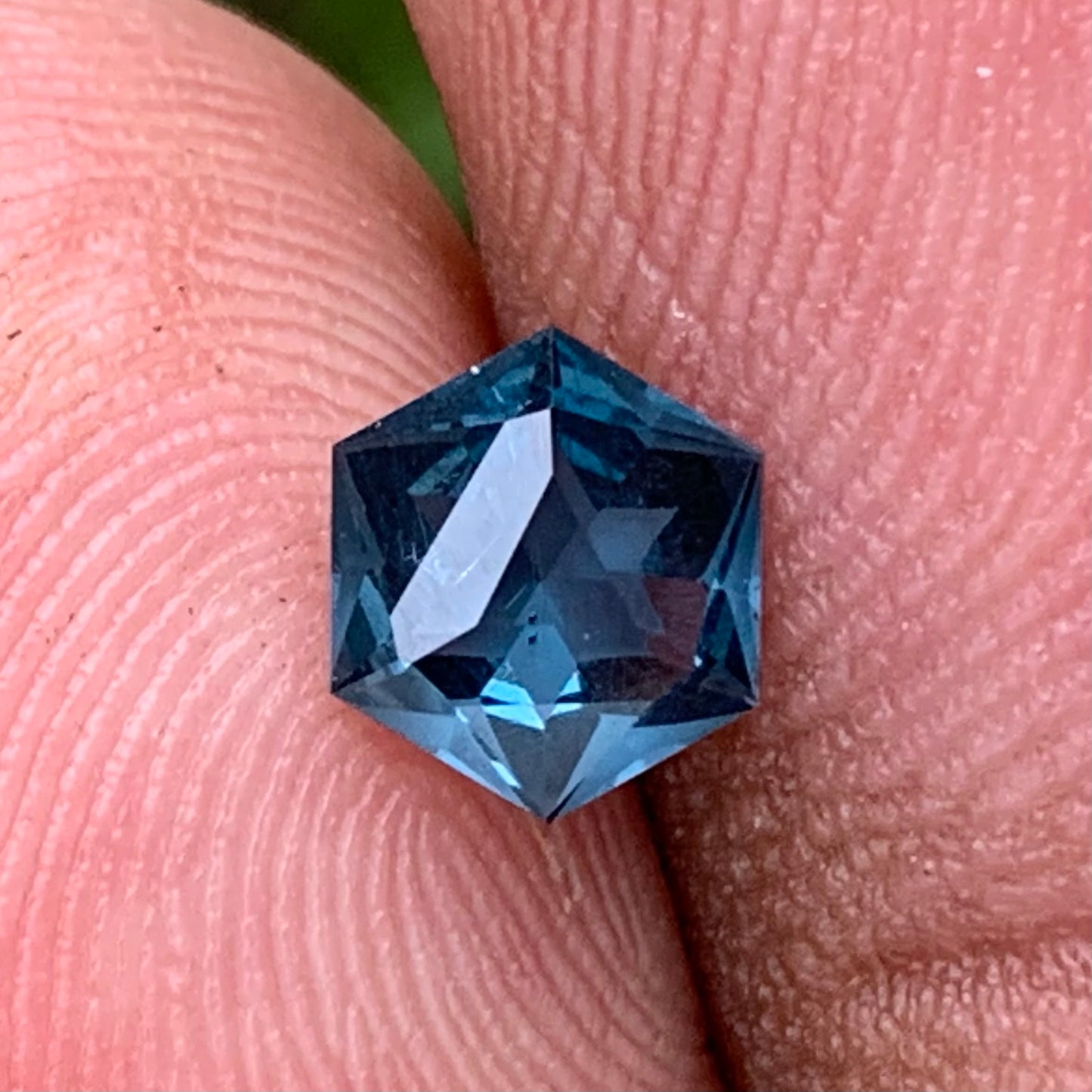 Teal Spinel Hexagon 0.75 Ct Creative Lotus Cut Loose Gemstone