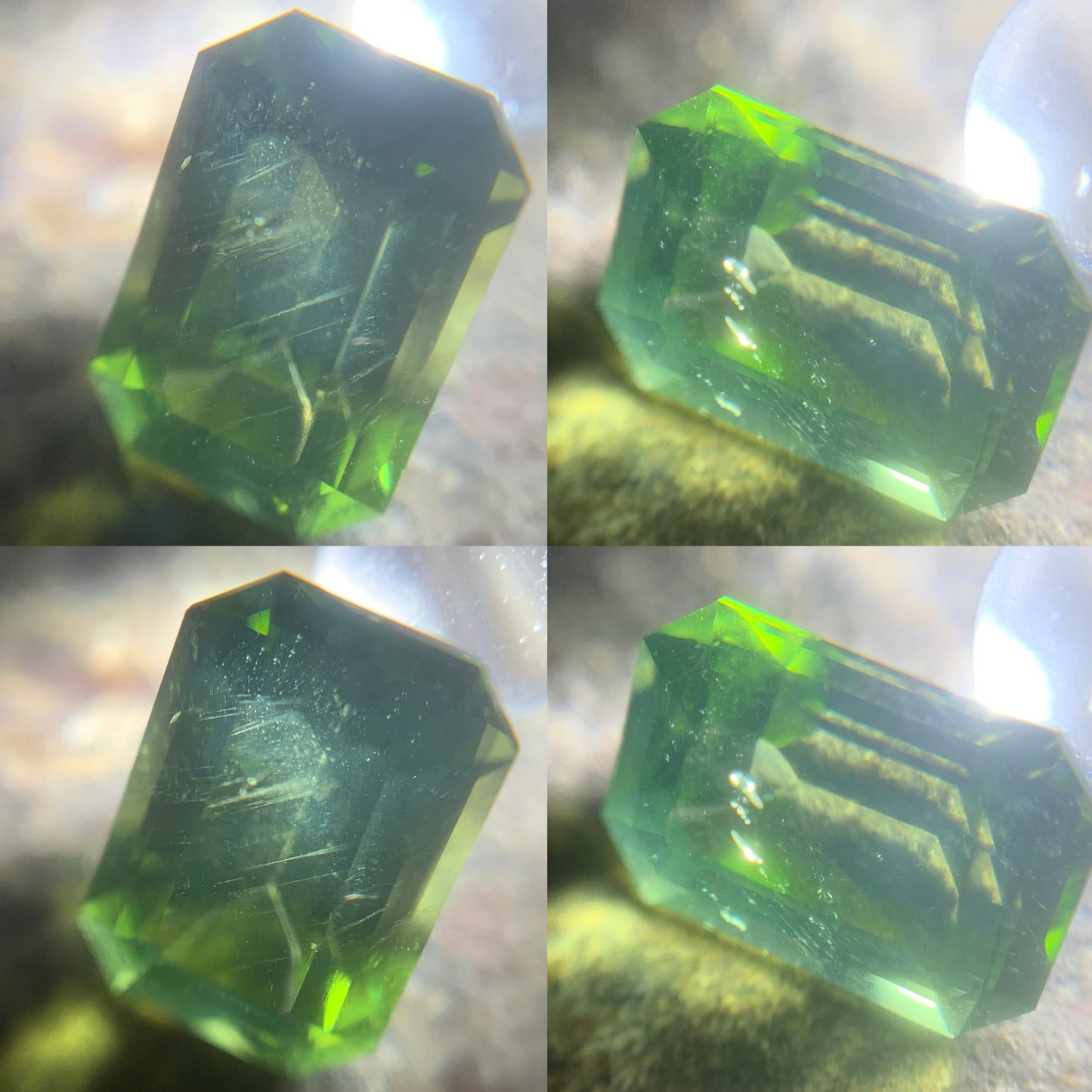 Green Sapphire Emerald Cut Octagon 1.59 Ct Heated Only Natural Loose Gemstone For Jewelry Making