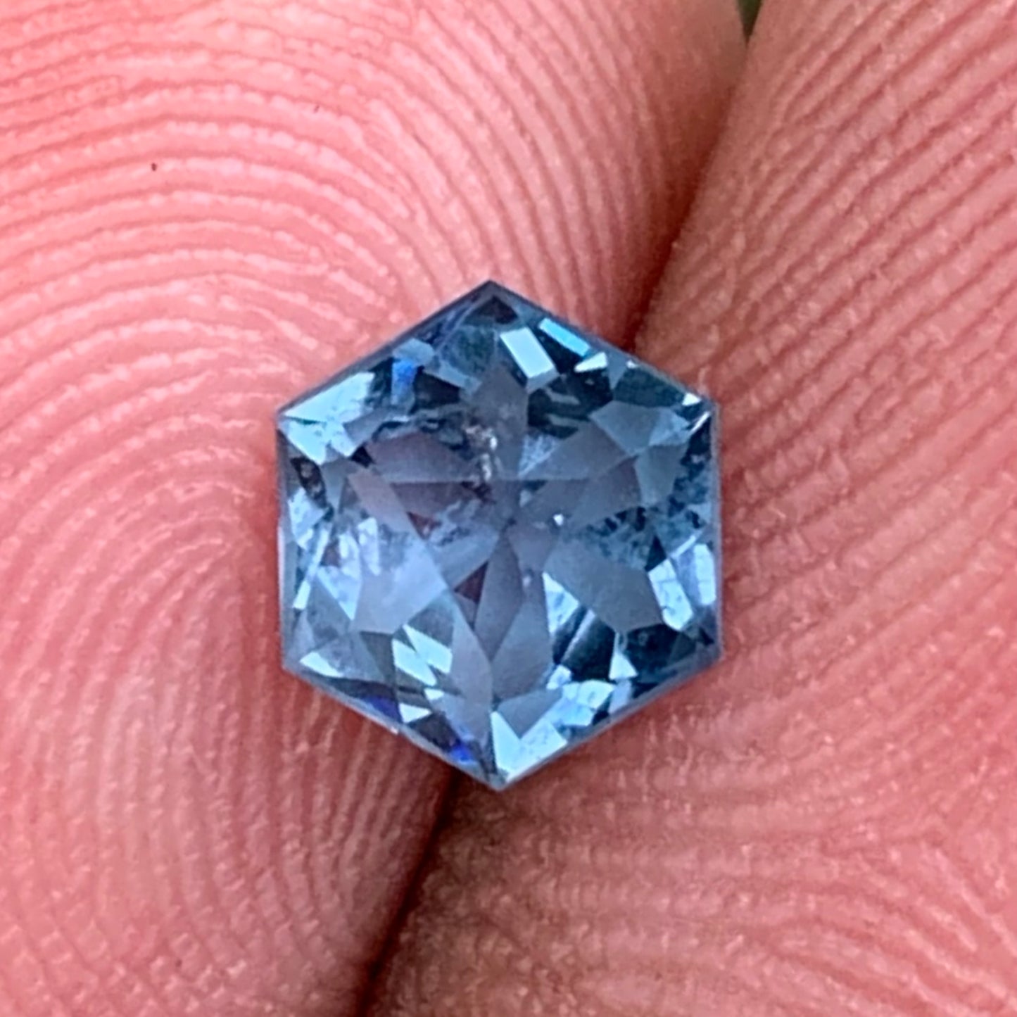 Teal Spinel Hexagon 1.15 Ct Creative Lotus Cut Loose Gemstone