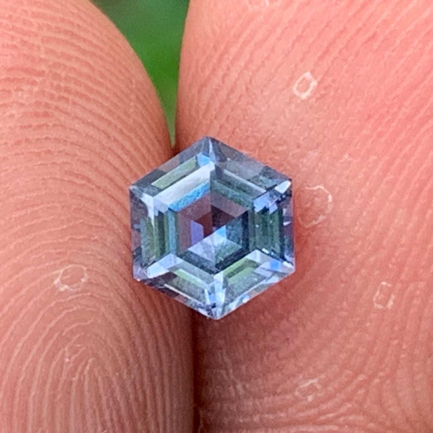 Teal Blue Spinel Hexagon 5.4 mm / 0.85 Ct Natural Loose Gemstone For Center Stone