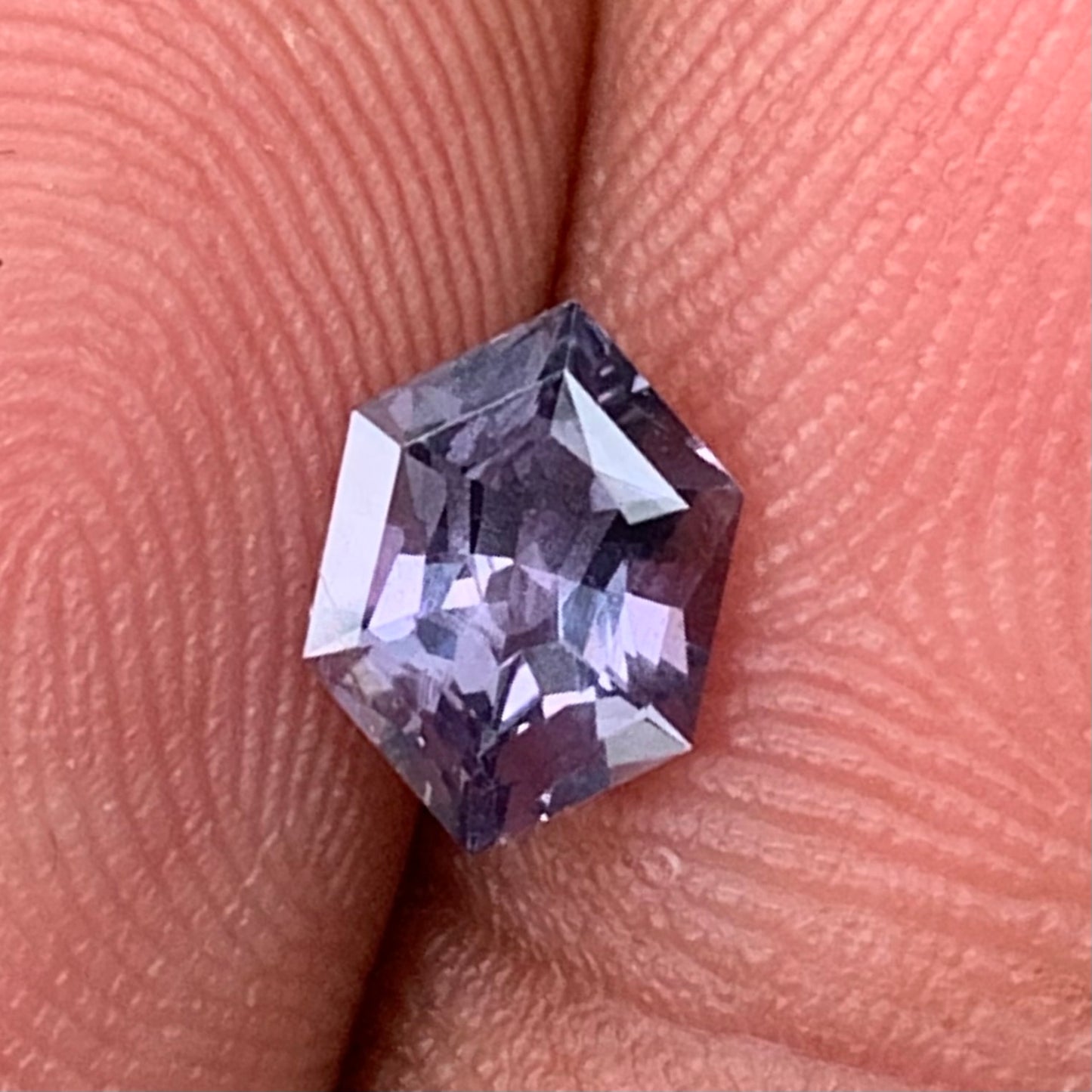 Natural Spinel Grayish Purple Elongated Hexagon 0.95 Ct Ethically Sourced Loose Gemstone For Jewelry Making