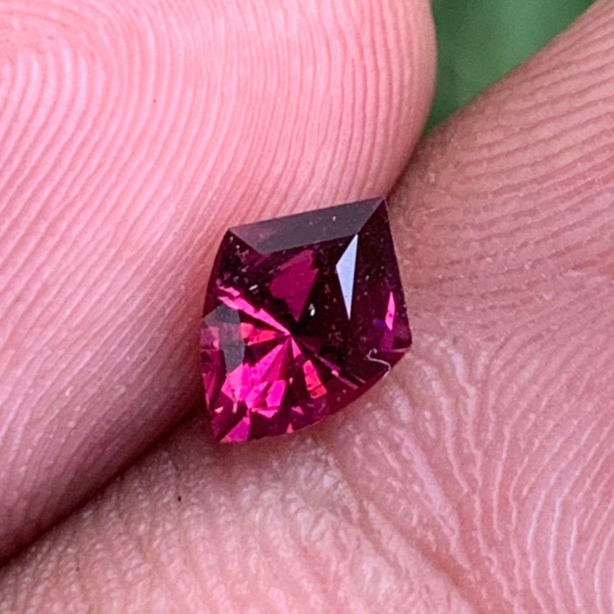 Red Garnet Shield 0.55 Ct Natural Loose Gemstone For Jewelry Making 💎✨
