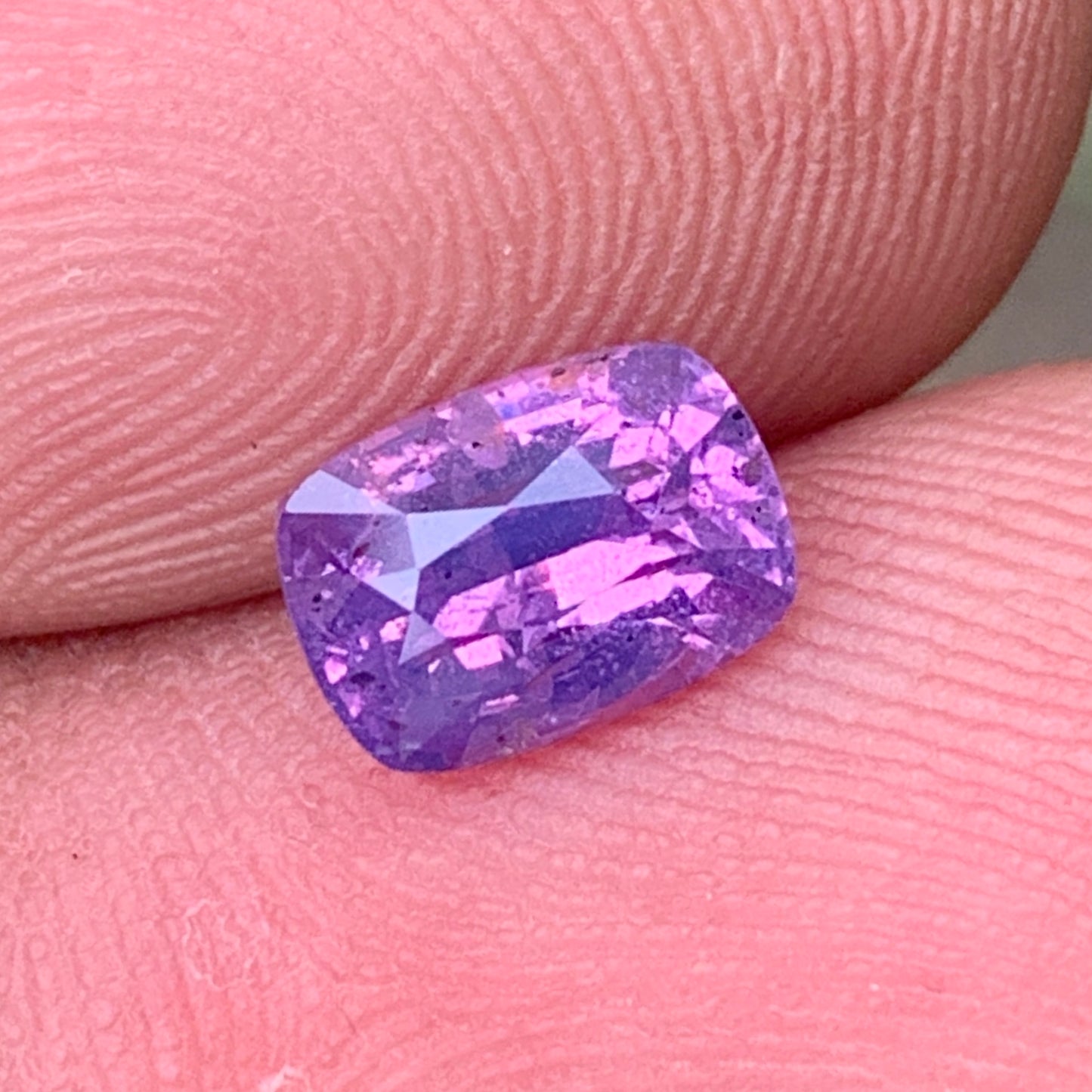 Purplish Pink Sapphire Rectangular Cushion 1.56 Ct Natural Loose Gemstone For Jewelry Making 💎✨