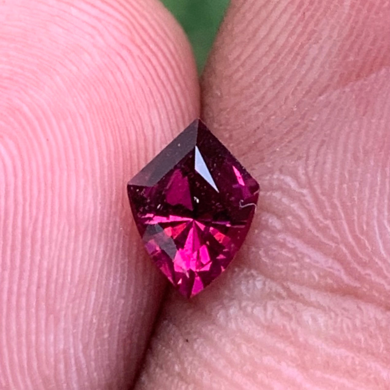 Red Garnet Shield 0.55 Ct Natural Loose Gemstone For Jewelry Making 💎✨