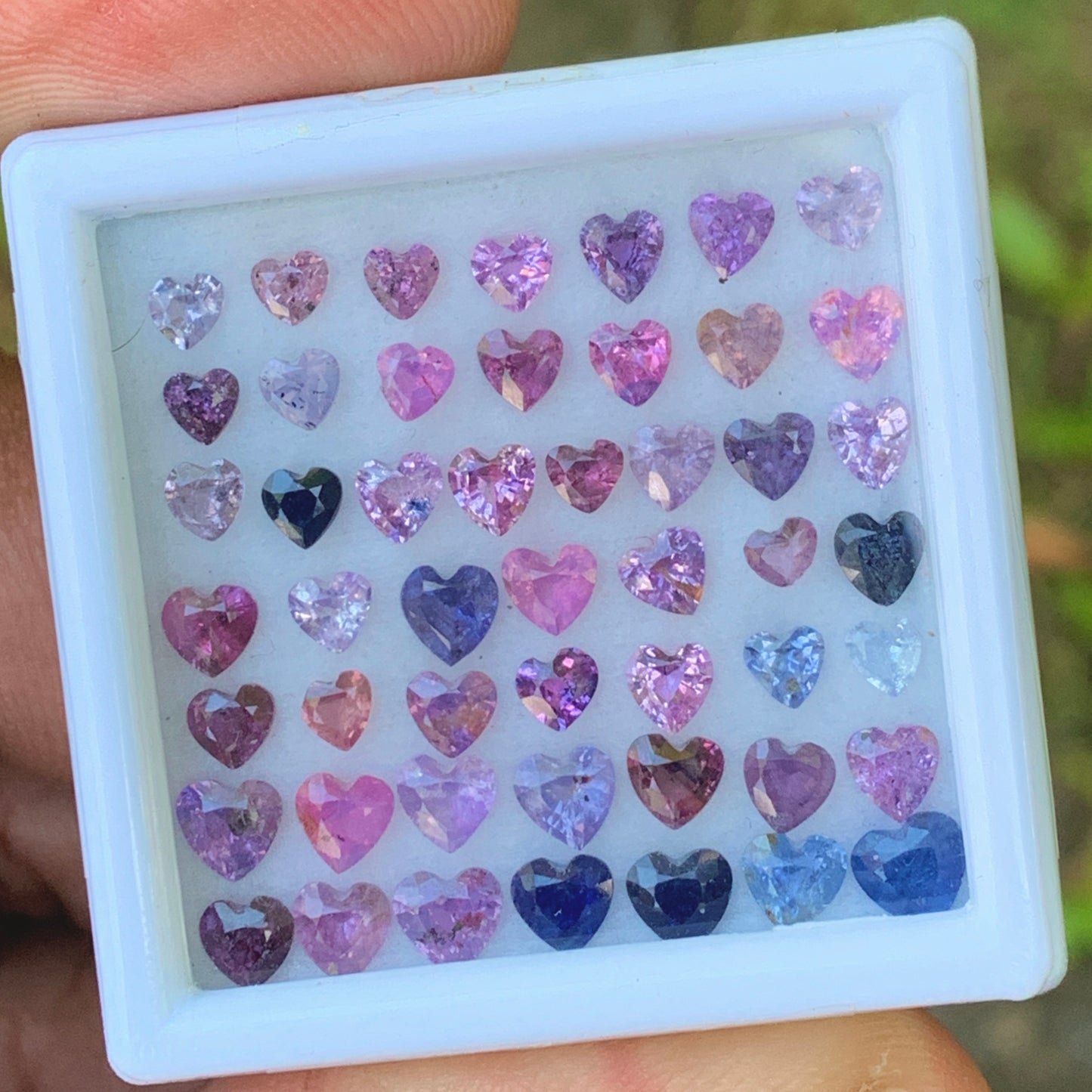 Unheated Sapphire Hearts Multicolor Loose Gem Parcel of 10.95 Ct / 50 Natural Gemstones For Fine Jewelry