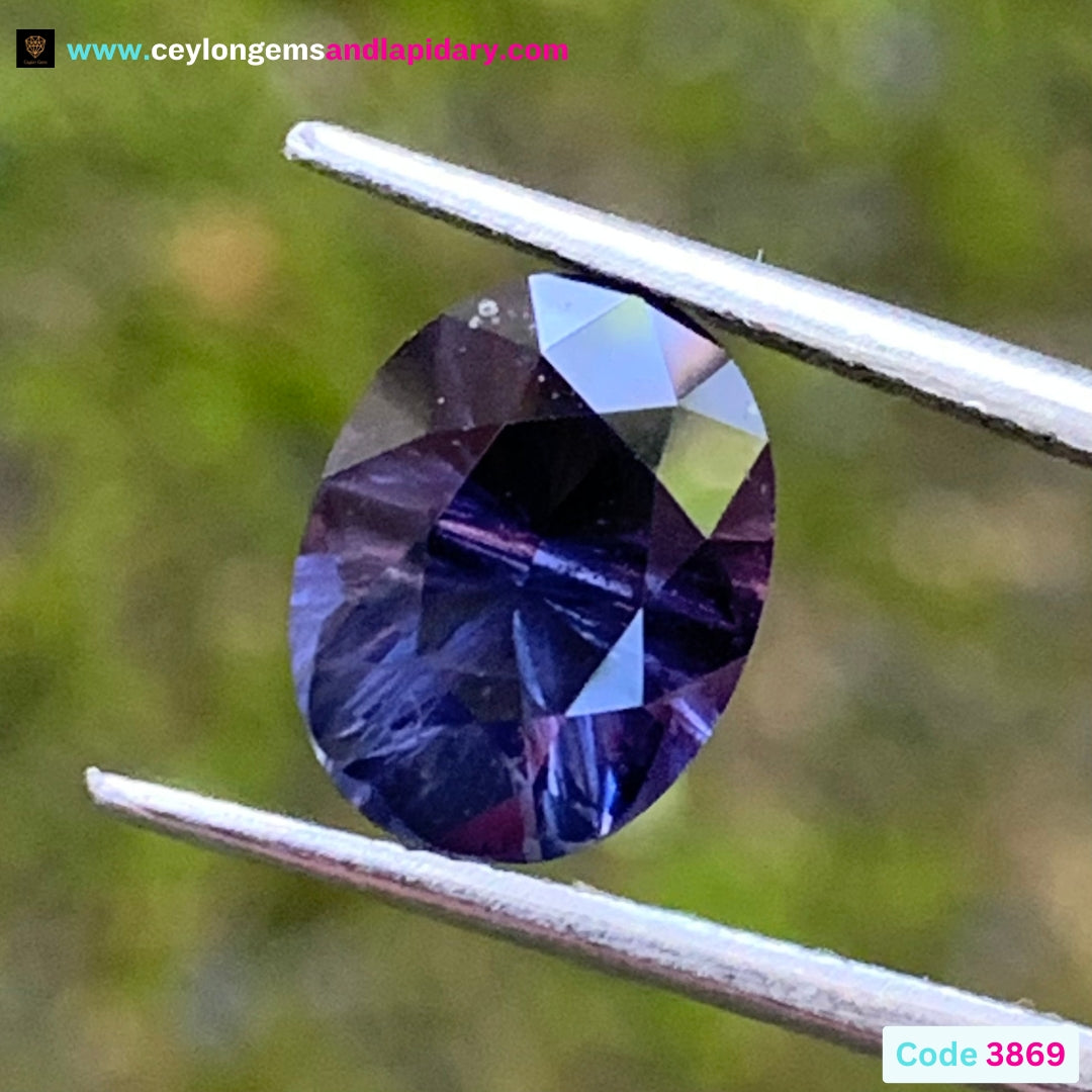 ✨ Deep Purple With A Velvet Touch Spinel Concave Cut Oval 3.13 Ct 💎