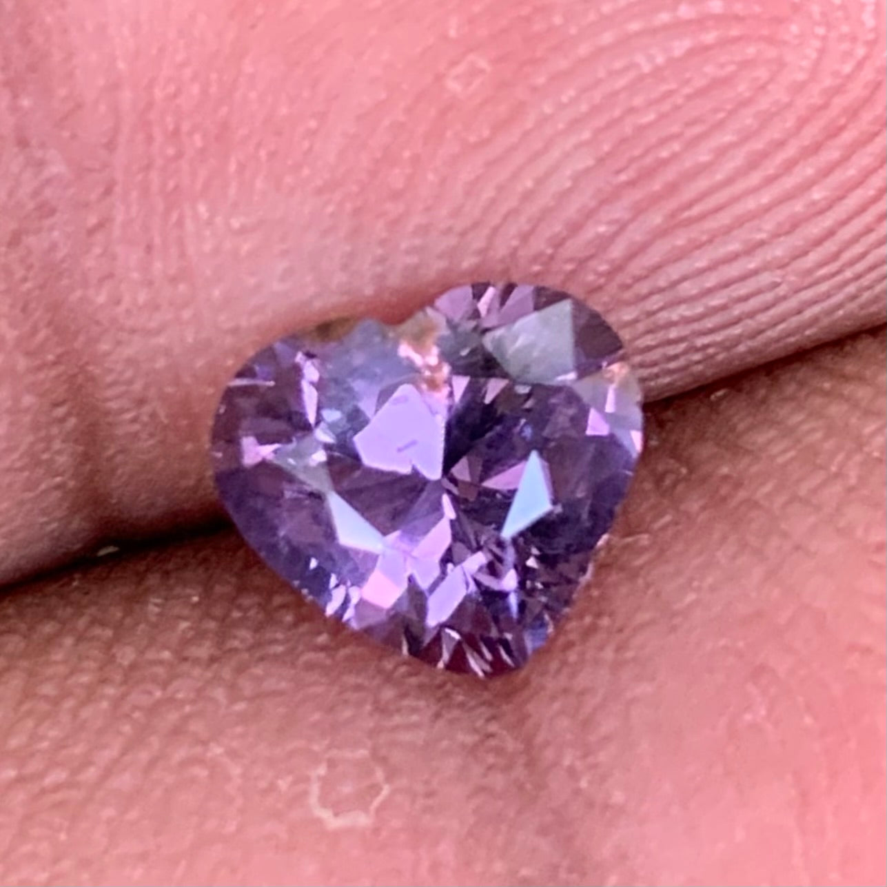 Lavender Spinel Heart 1.20 Ct Natural Loose Gemstone For Center Stone