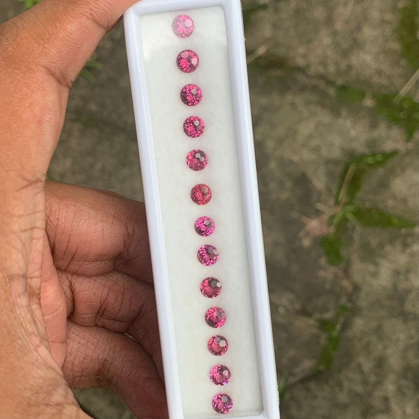 Football Cut Pinkish Red Garnet 7.92 Ct / 13 Stones Loose Gemstone Parcel For Jewelry Making 💎✨