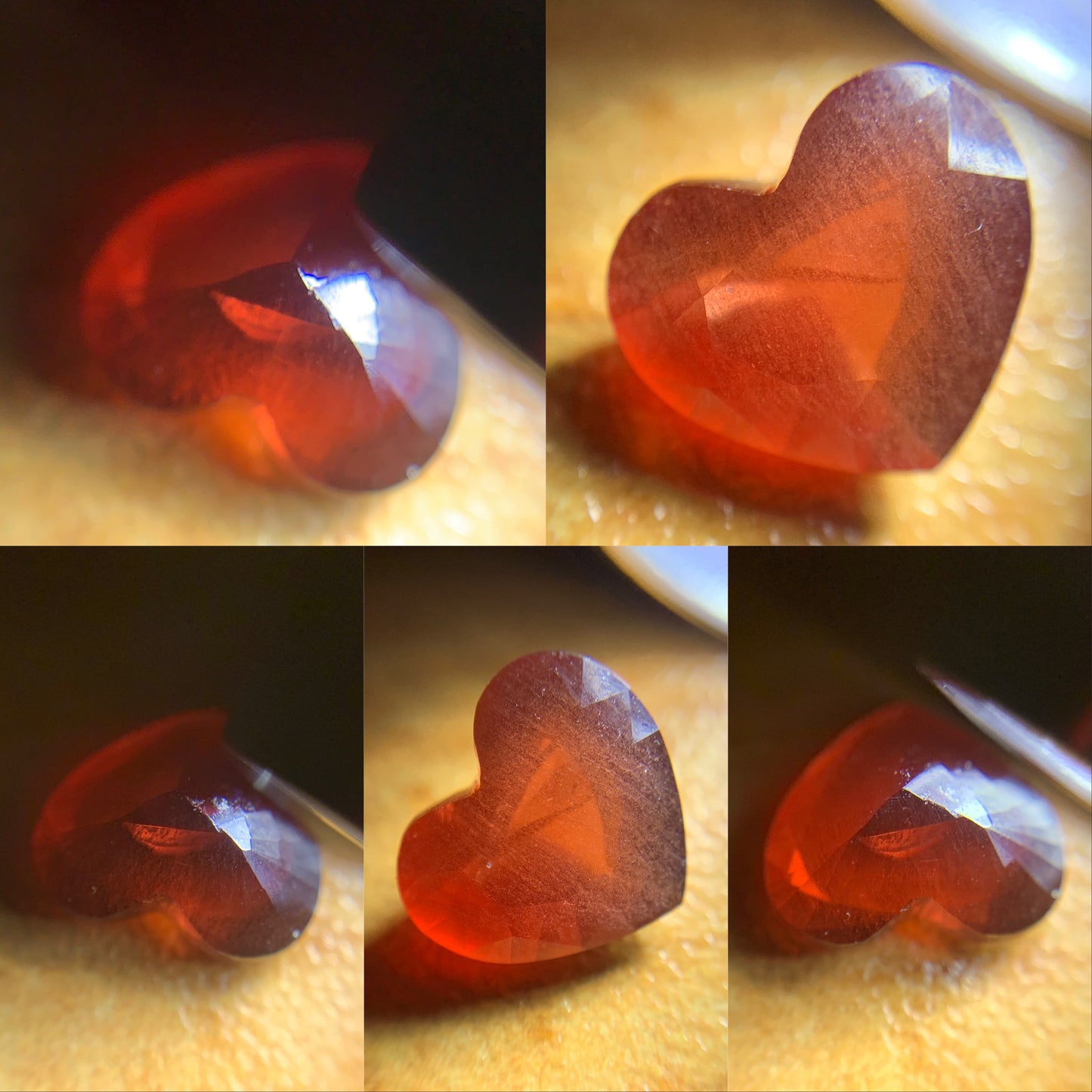 Hazy Orangish Red Garnet Heart 1.7 Ct Loose Gem Stone from Sri Lanka