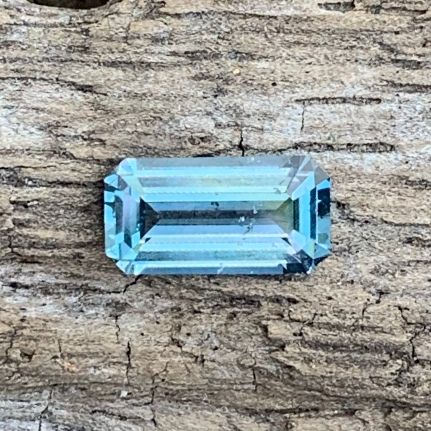 Teal Blue Spinel Emerald Cut Octagon 8.4 mm / 0.97 Ct Natural Loose Gemstone For Jewelry Making