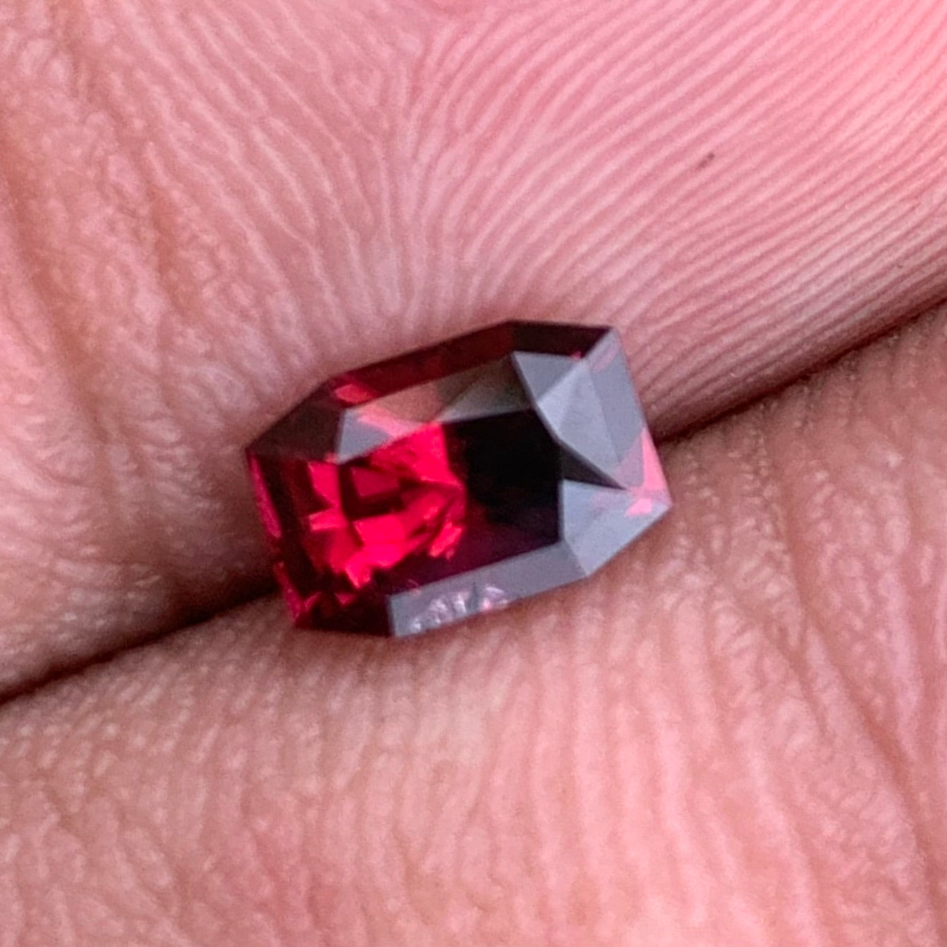 Red Garnet Modified Rectangular 0.98 Ct Natural Loose Gemstone For Jewelry Making 💎✨