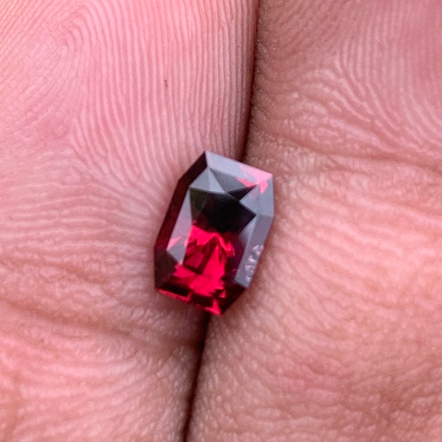 Red Garnet Modified Rectangular 0.98 Ct Natural Loose Gemstone For Jewelry Making 💎✨