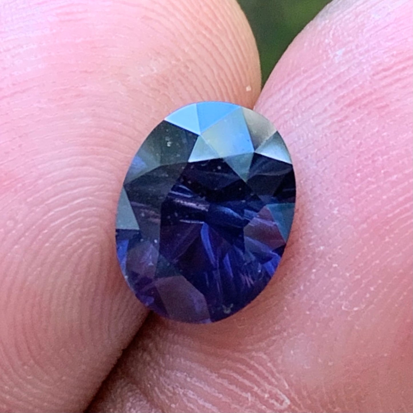 Deep Purple With A Velvet Touch Spinel Concave Cut / Fantasy Cut Oval 3.13 Ct Natural Loose Gemstone From Sri Lanka