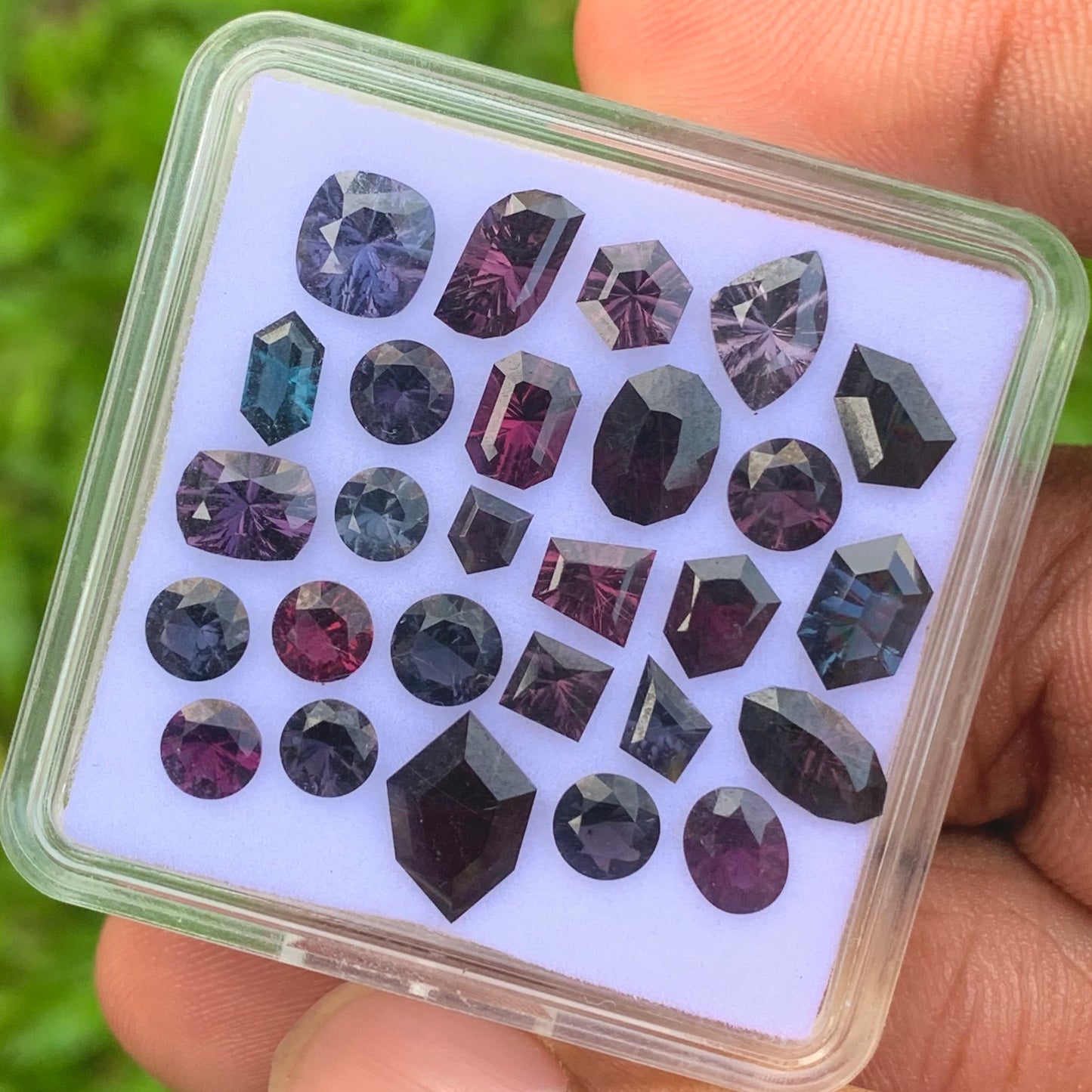 Spinel Concave / Fantasy Cut Geometric Shape Stones Of Deep Color Parcel 16.25 Ct / 27 Stones Multicolor Natural Loose Gemstones