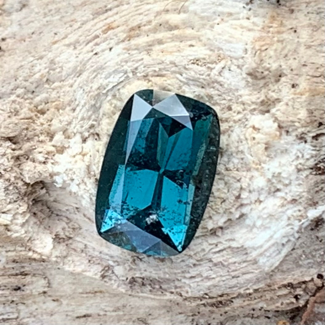 Teal Blue Spinel Rectangular Cushion 1.70 Ct Natural Loose Gemstone For Jewelry Making 💎✨