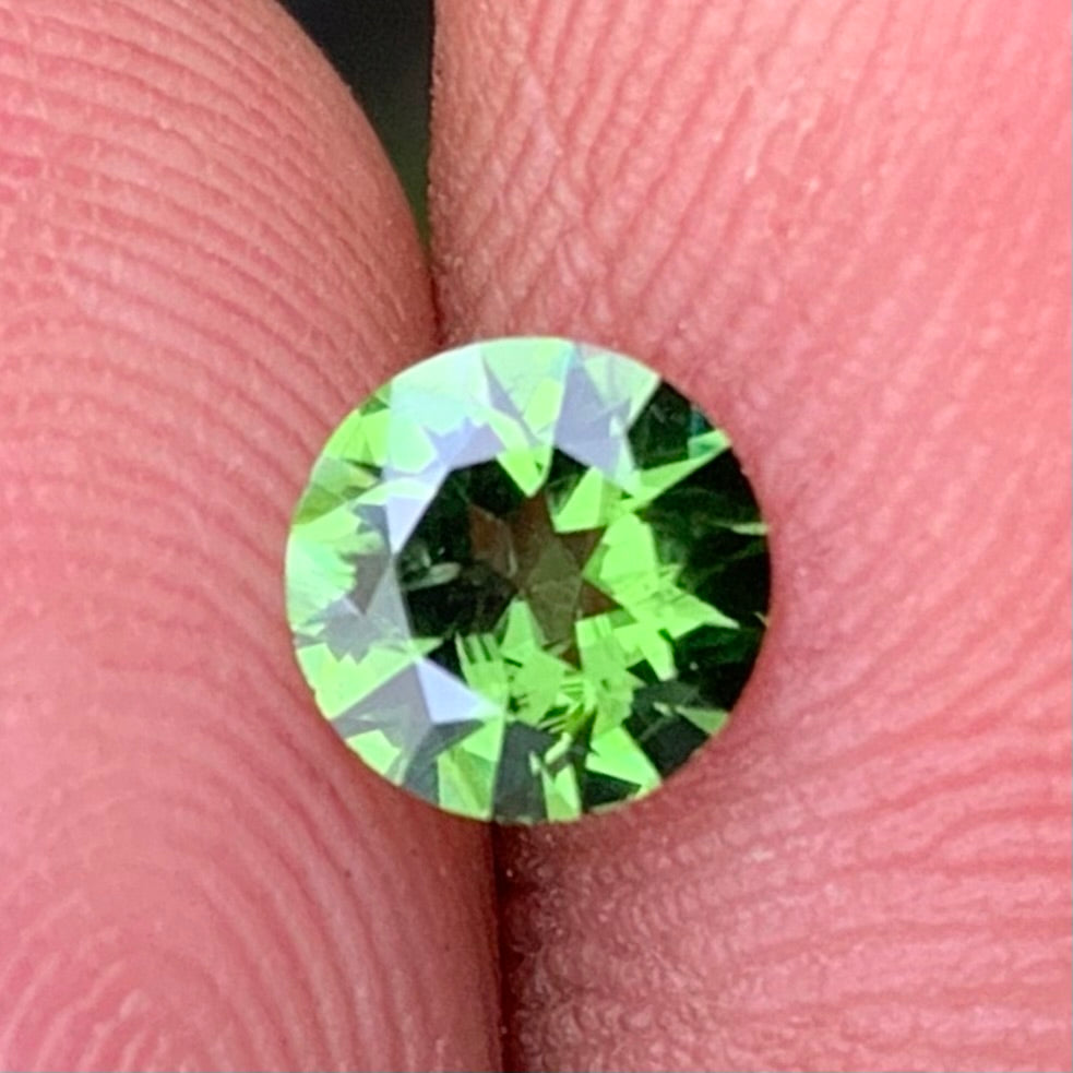Green Zircon 5.2 mm Round 0.53 Ct Natural Loose Gemstone