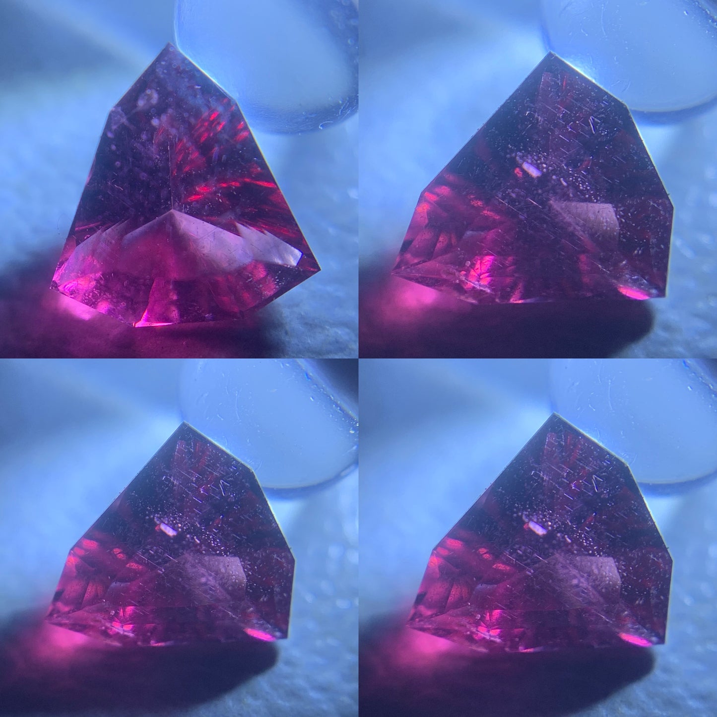Red Garnet Fantasy / Concave Cut Fancy Shield 0.47 Ct Natural Loose Gemstone For Jewelry Making 💎✨