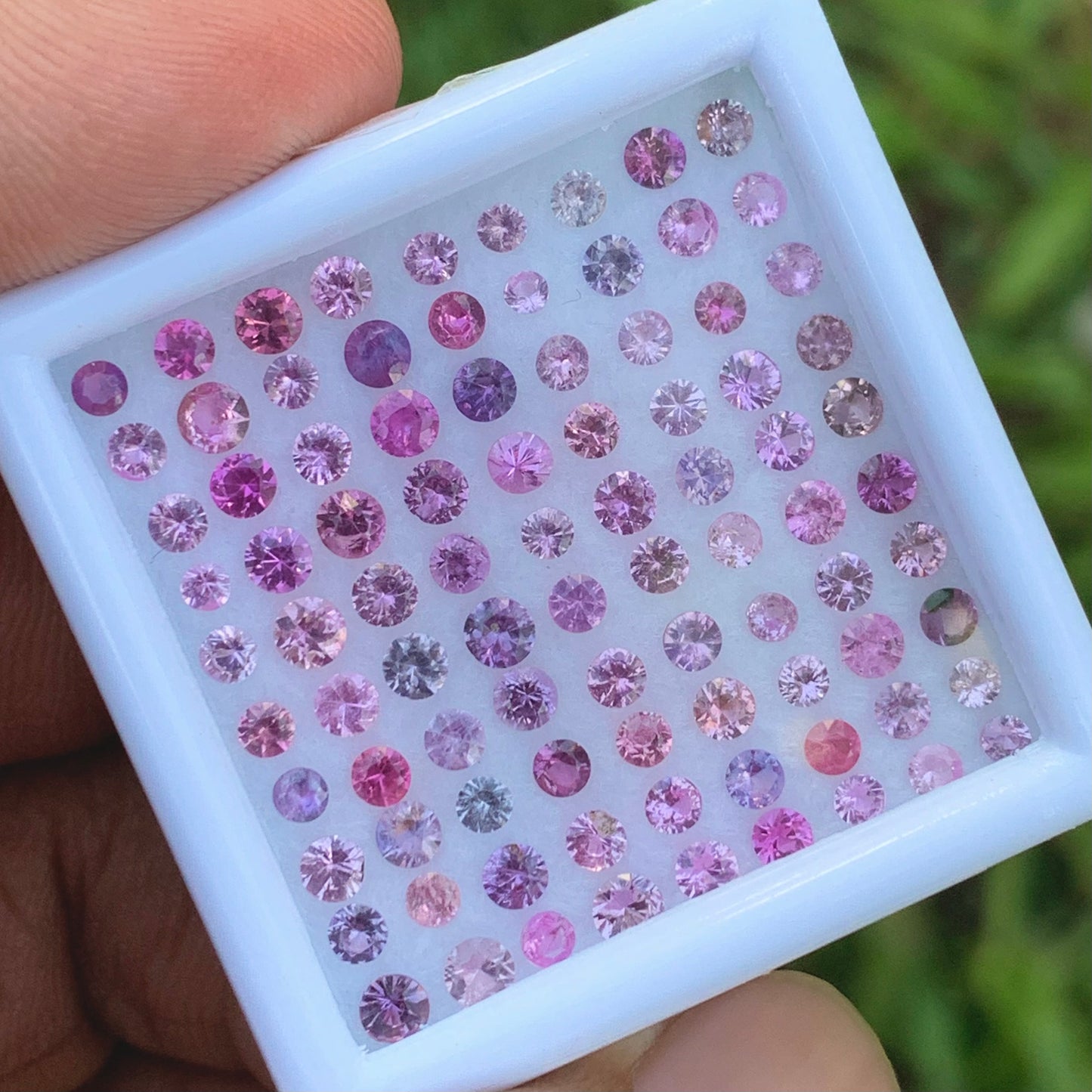 Unheated Pink & Purple 2.1 - 3 mm Sapphire Rounds 5.90 Ct Loose Gemstone Parcel of 90 Stones
