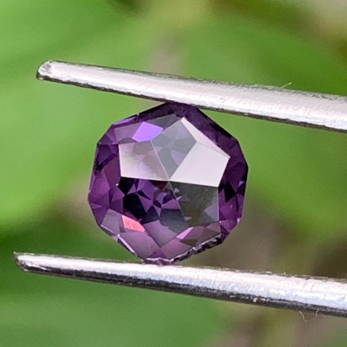 Deep Purple Spinel fancy flower 1.35 ct Natural Unheated Loose Gemstone from Sri Lanka