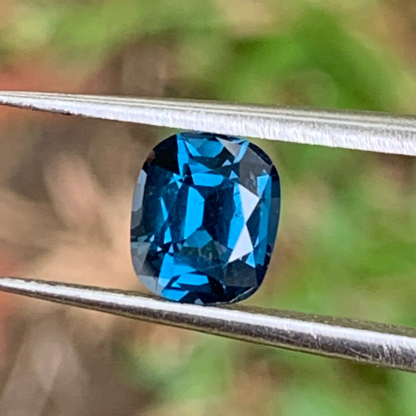 Teal Blue Spinel Rectangular Cushion 1.20 Ct Loose Gemstone For Contemporary Jewelry