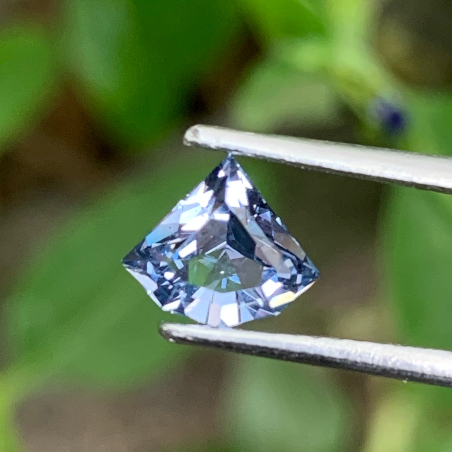 Greyish blue Spinel 0.95 Ct Trillion Natural Unheated Loose Gemstone from Sri Lanka