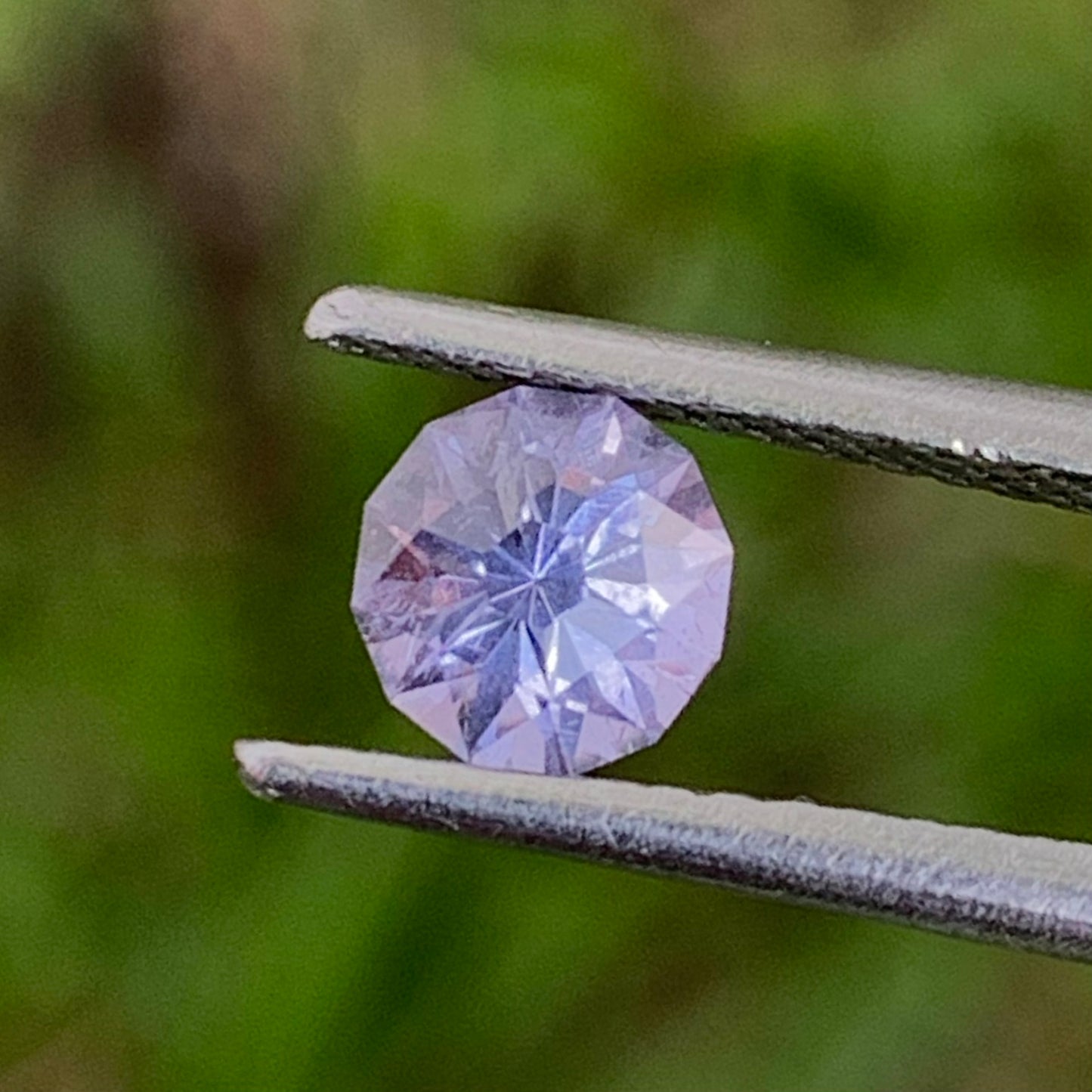 Lavender Spinel Polygonal Flower Cut Round 5 mm / 0.5 Ct Natural Loose Gemstone For Jewelry