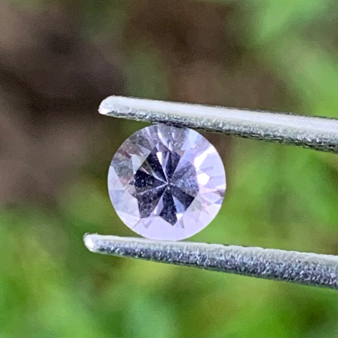 Purplish Gray Spinel Flower Cut Round 4.9 mm / 0.62 Ct Natural Loose Gemstone from Sri Lanka