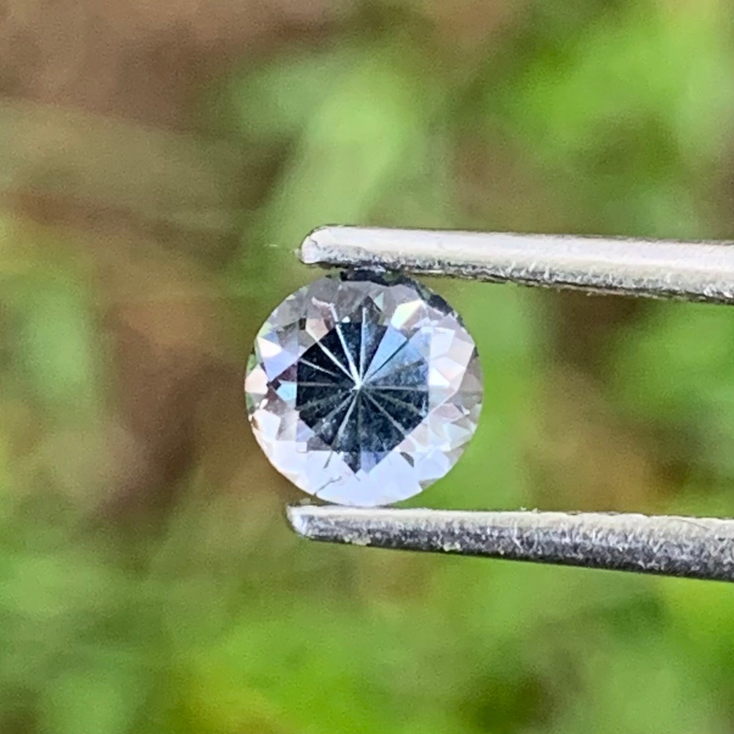 Grayish Blue Spinel Flower Cut Round 4.92 mm / 0.56 Ct Natural Loose Gemstone from Sri Lanka