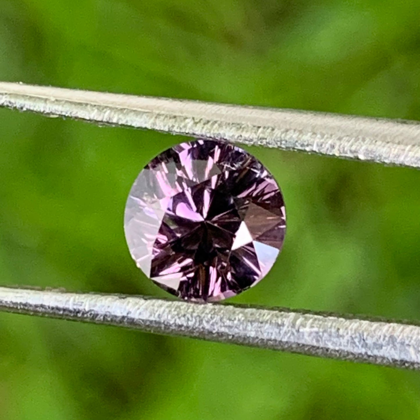 Purple Spinel Concave Cut Round 0.65 Ct Natural Loose Gemstone from Sri Lanka
