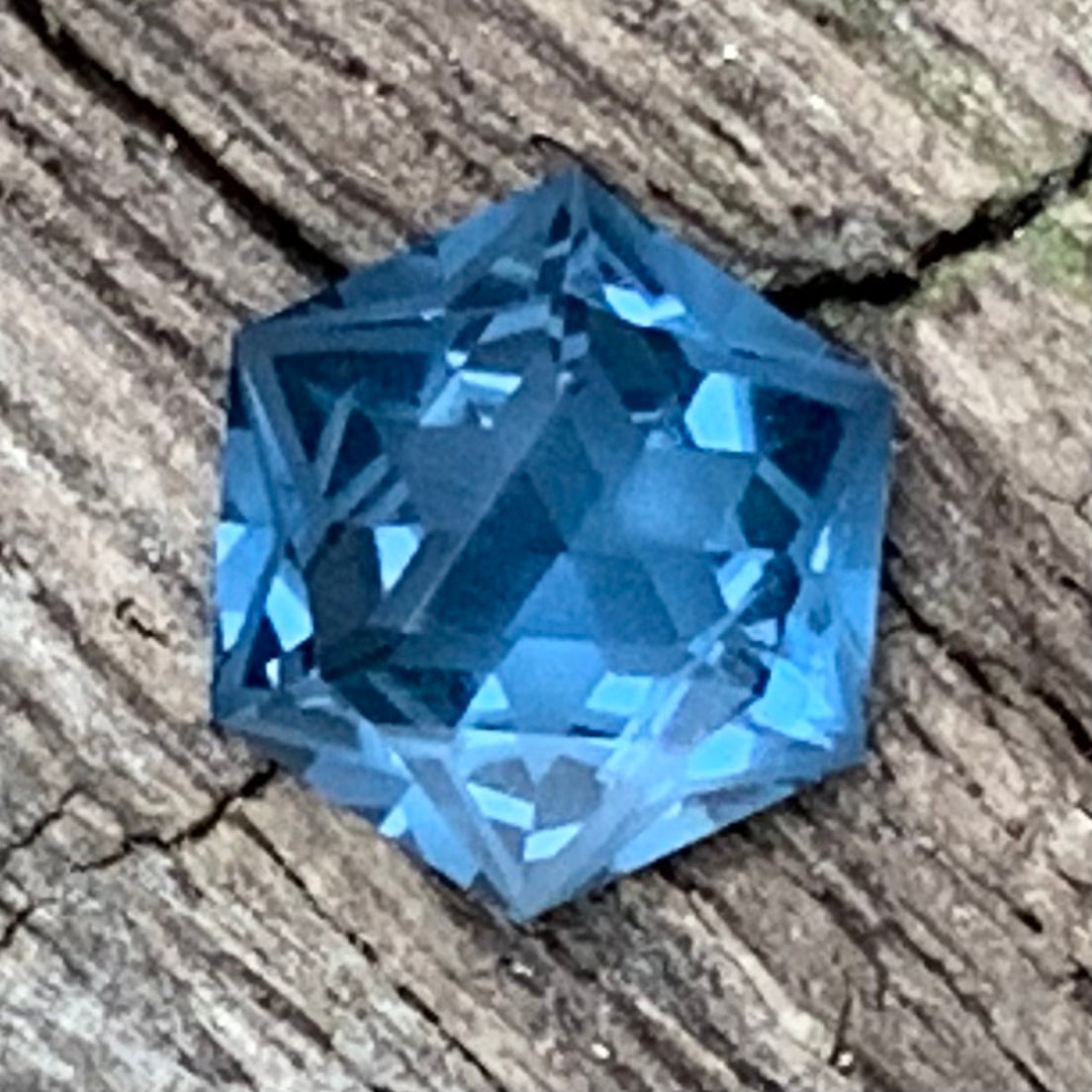 Teal Spinel Hexagon 1.05 ct Creative Lotus Cut Loose Gemstone