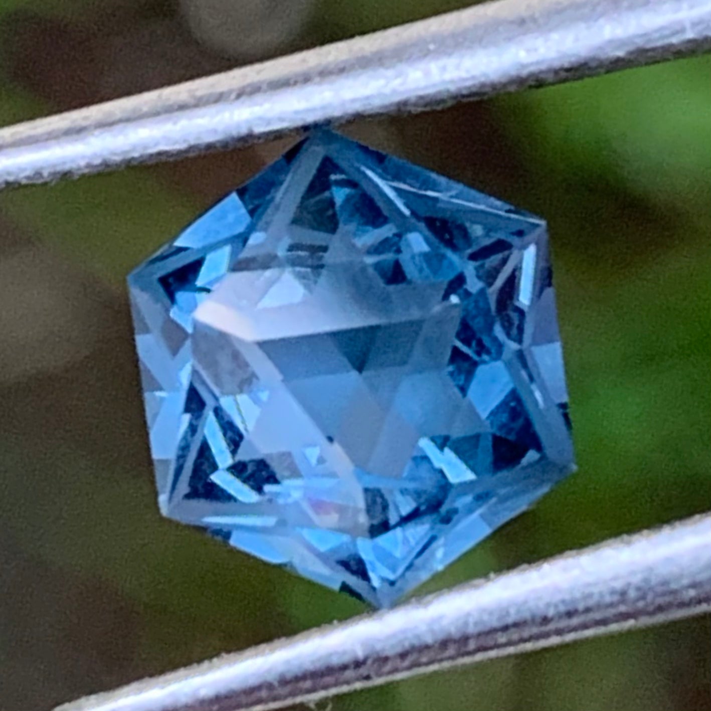 Teal Spinel Hexagon 1.05 ct Creative Lotus Cut Loose Gemstone